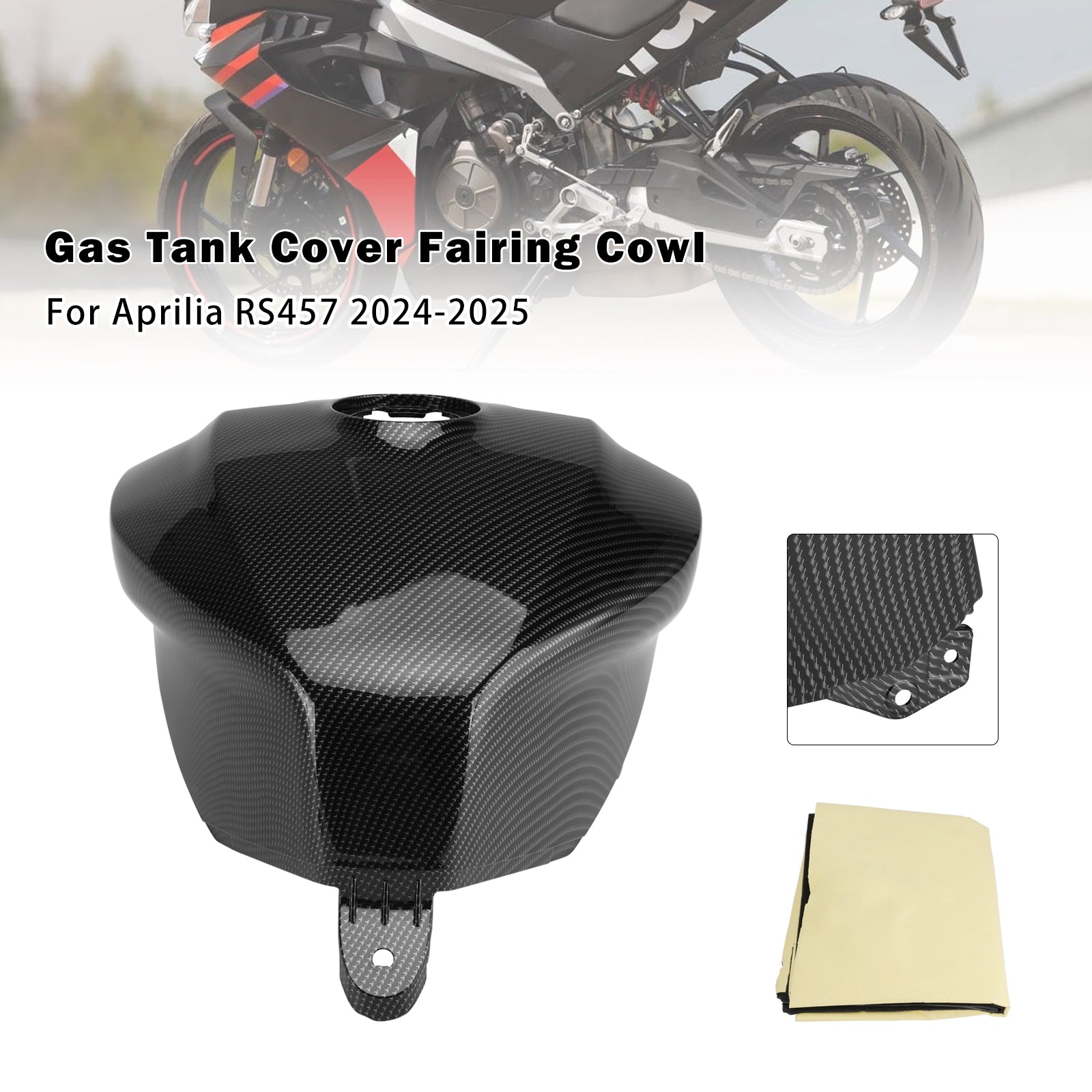2024-2025 Aprilia RS457 RS 457 cubierta de tanque de gasolina embellecedor carenado