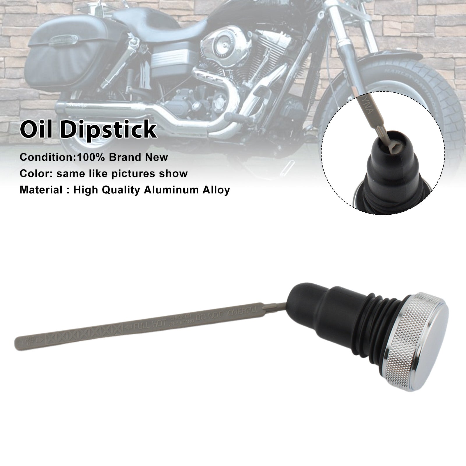 0710-0153 Oil Dipstick Tank Cap Plug For FXD Dyna 2006-2017