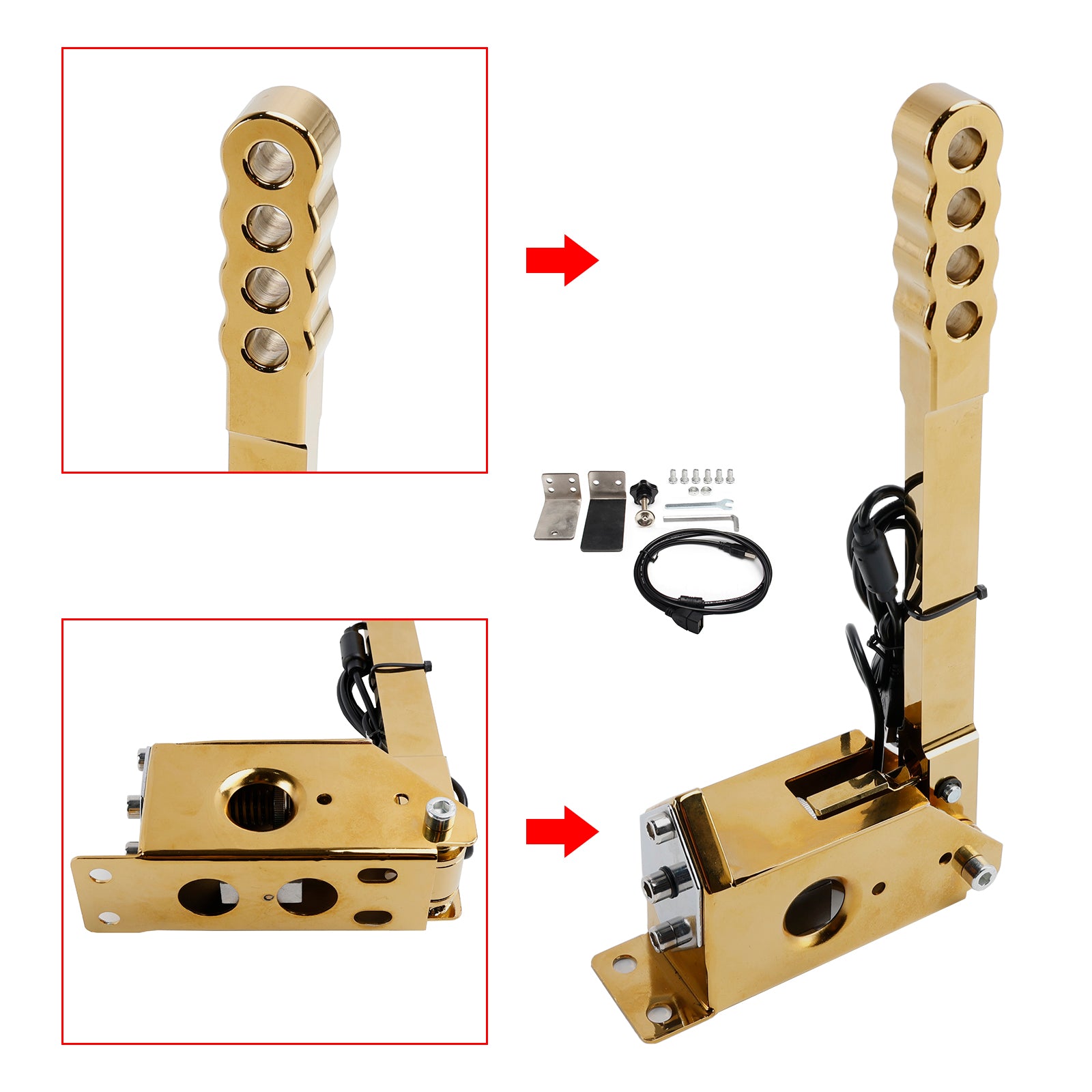 Pre závodné hry G25/G27/G29/T300/T500 pre ASSETTO PC 14BIT SIM USB RANGRAKE BRAKE