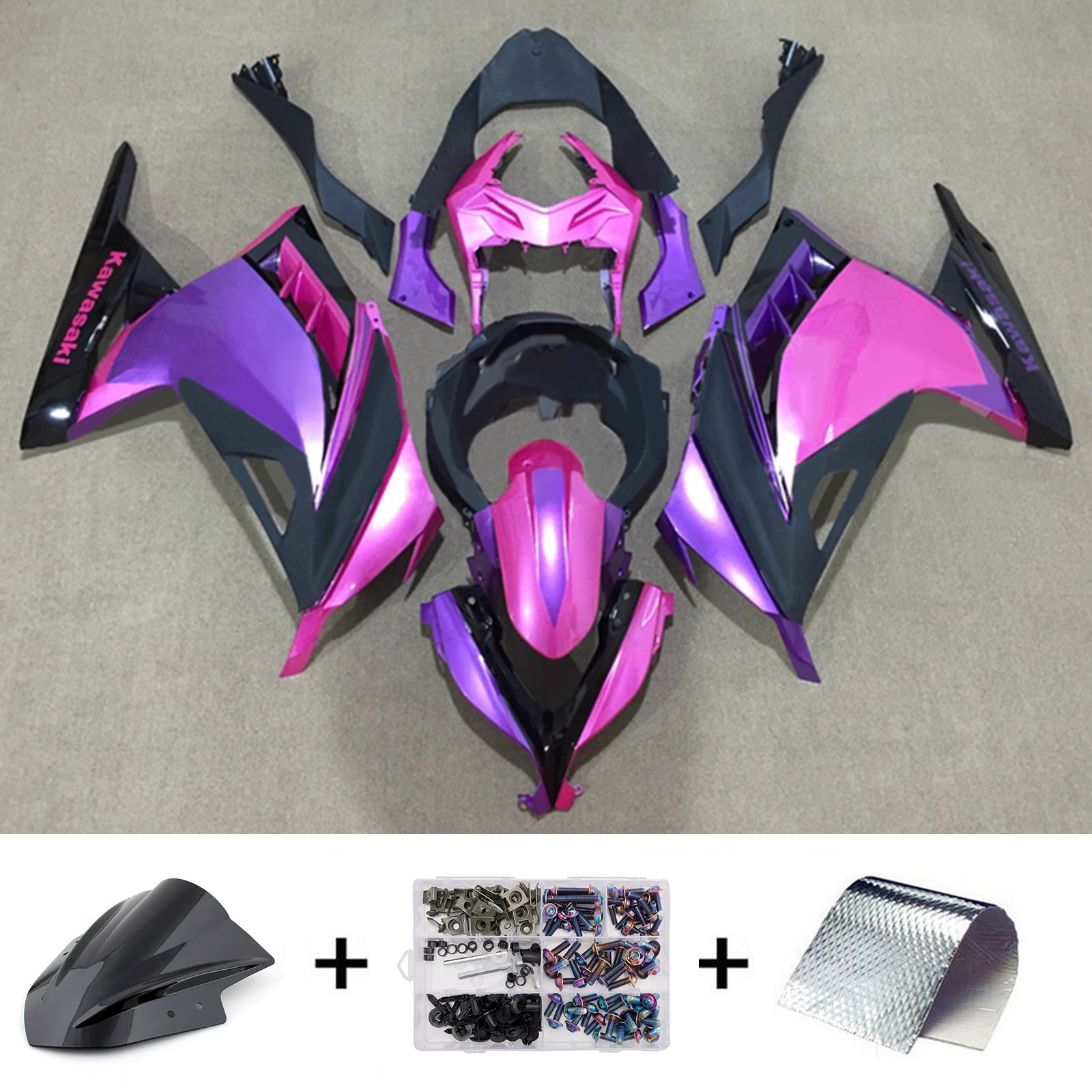 Injection Fairing Kit Bodywork Plastic ABS fit For Kawasaki EX300 Ninja300 2013-2024