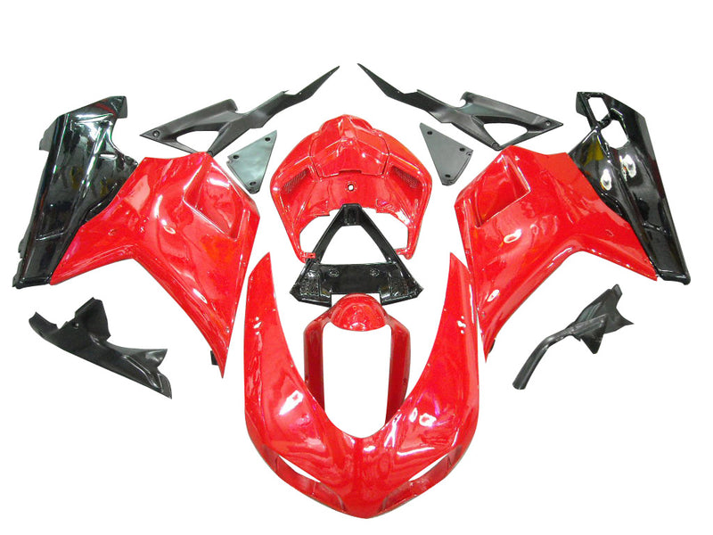 2007-2012 Ducati 1098/1198/848 Red & Black Bodywork Fairing ABS Injection Mold 8
