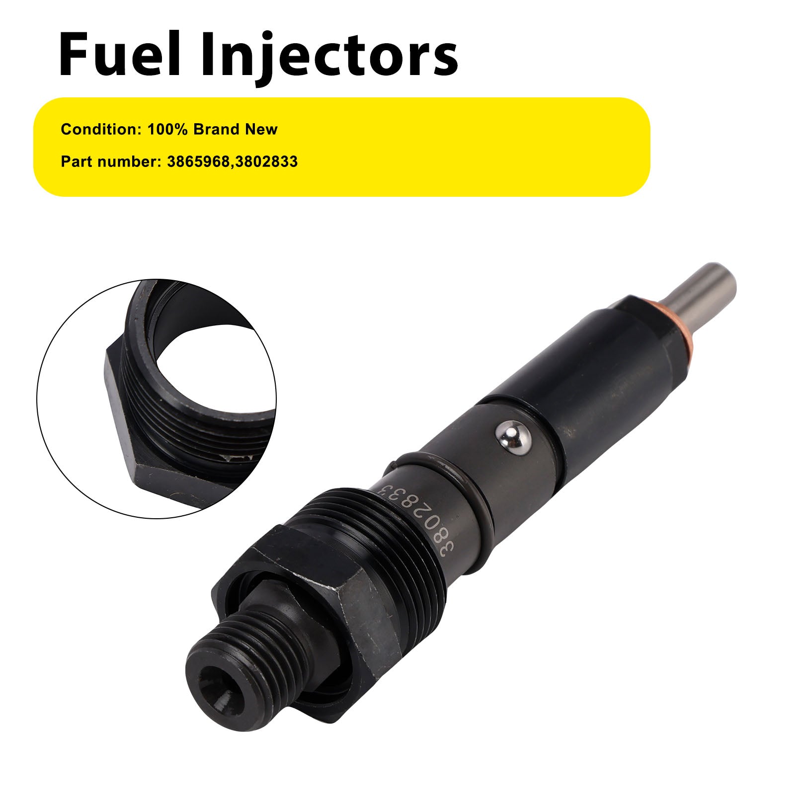 3865968 Fuel Injectors 3802833 For Cummins Marine Injector 6BTA 5.9L