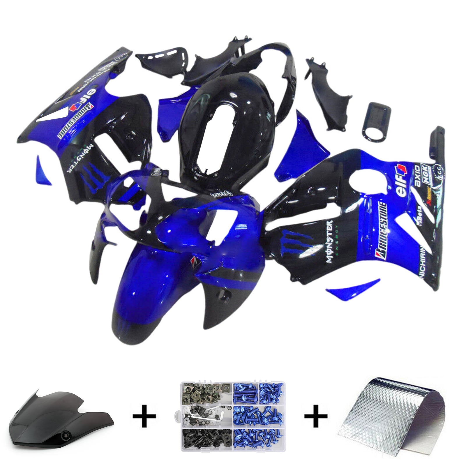2002-2005 KAWASAKI ZX12R Injektionsmässa Kit Bodywork Plastic ABS