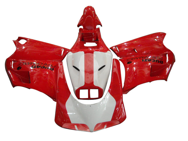 1996-2002 Ducati 996/748 Red White Bodywork Fairing ABS Injection Mold 5# Generic