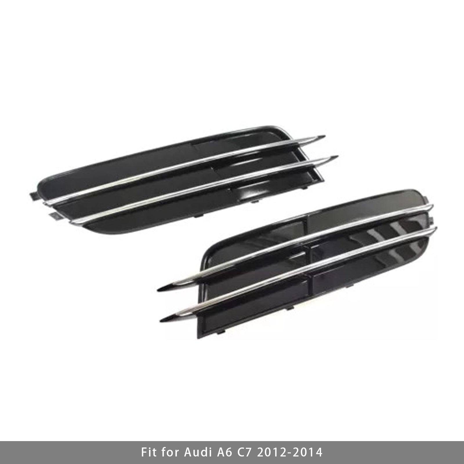 2012-2014 Audi A6 C7 1 par de pára-choques dianteiro de nevoeiro da capa de churrasqueira de nevoeiro