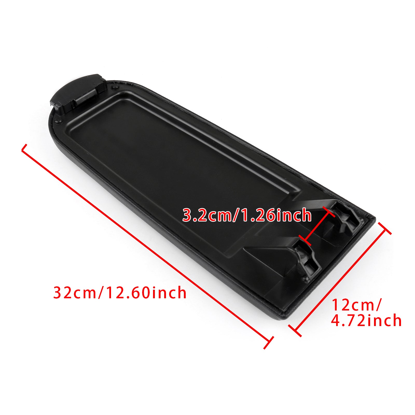 Svart läderarmstöd mittkonsollock för VW MK4 Jetta Bora Golf 18D867173