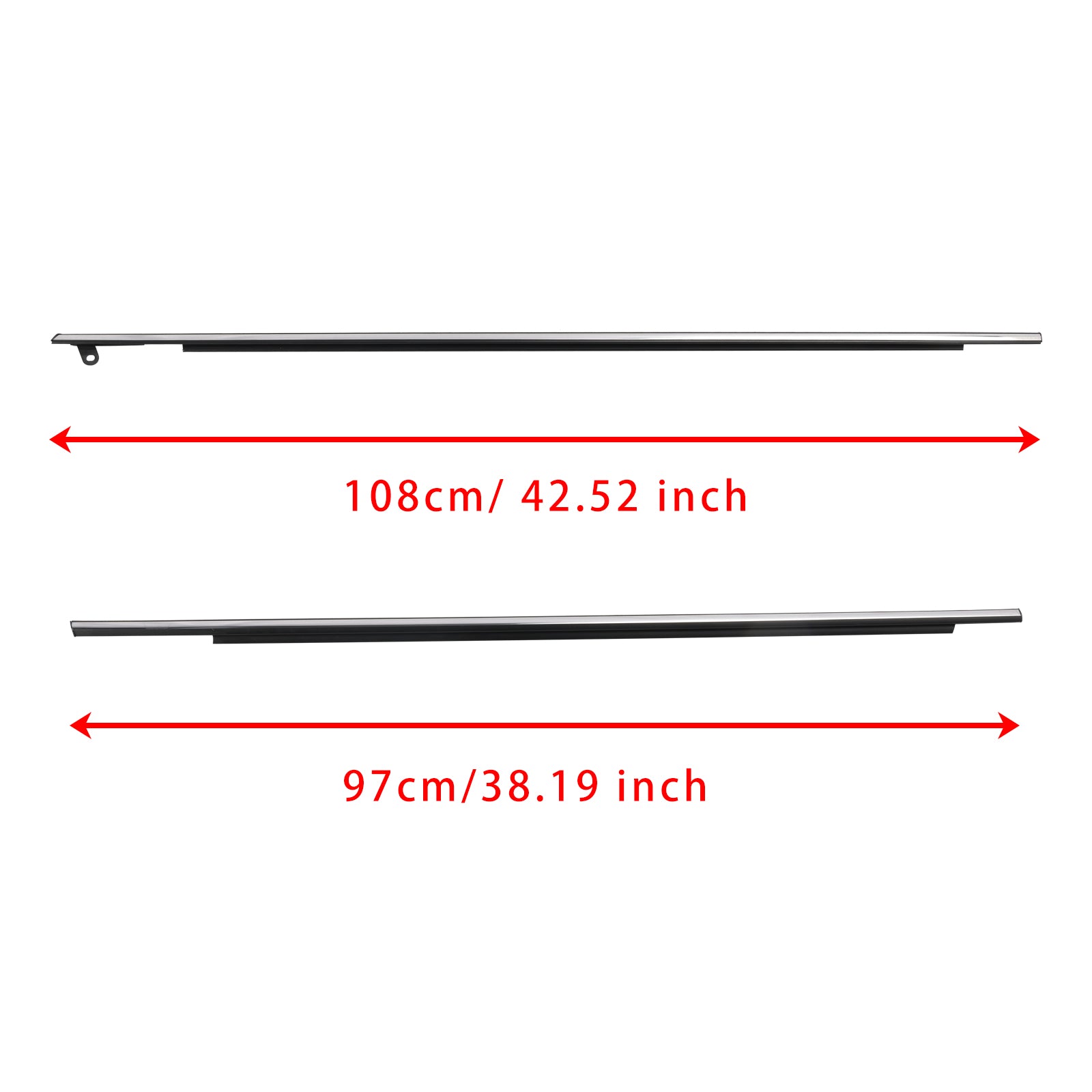 2009-2016 Toyota Venza 4 piezas cromadas para moldura de ventana exterior sello burlete 757120T010