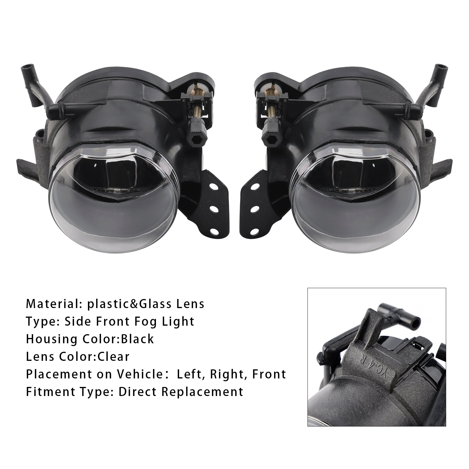 2004-2007 BMW E60 5-serie par Front Bumper Fog Light Lamp Pærehus