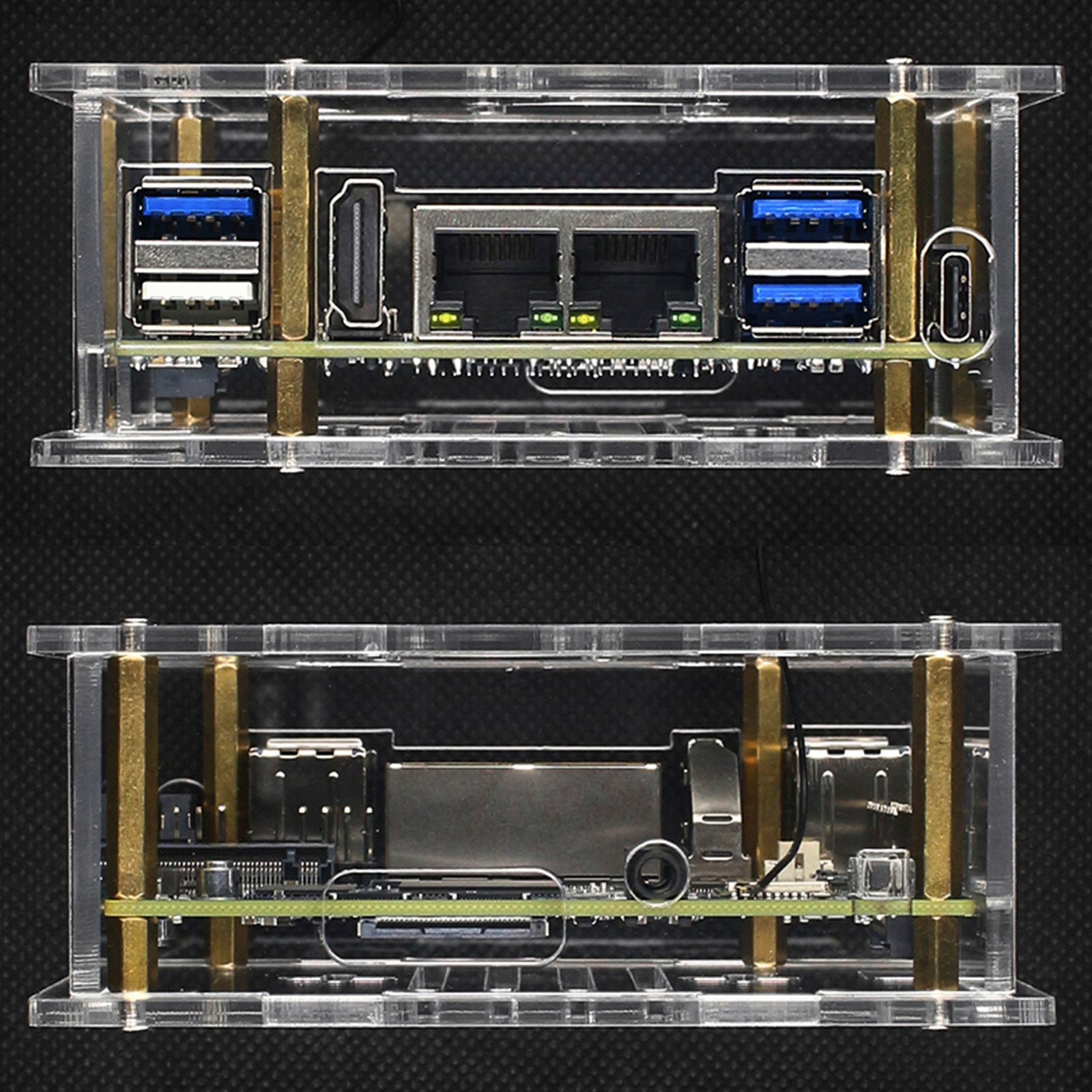 Oranje Pi RV2 speciaal shell-ontwikkelingsbord acryl shell transparante doos
