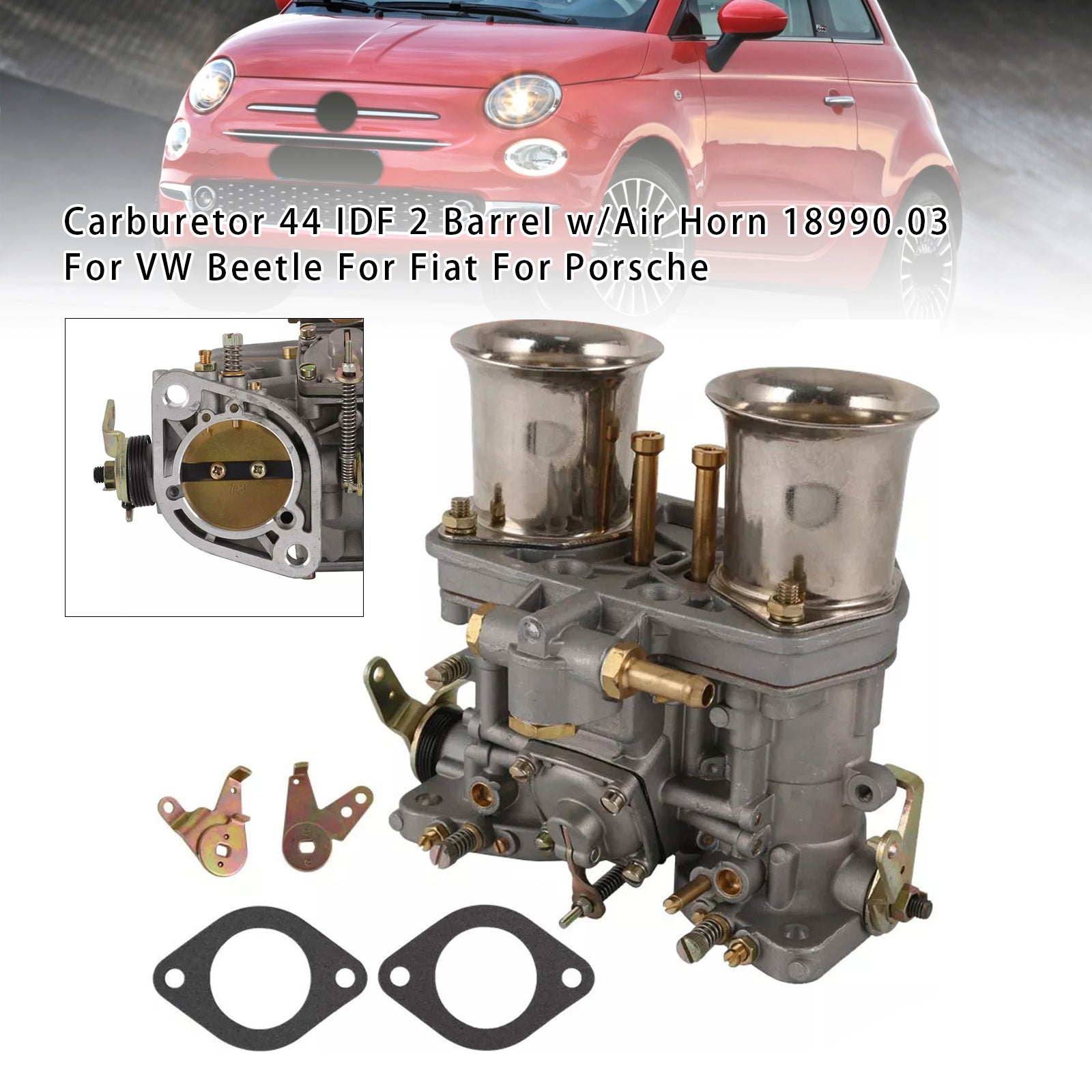 Carburateur 44 IDF 2 Vat met Luchthoorn 18990.03 Voor VW Voor Fiat Voor Porsche
