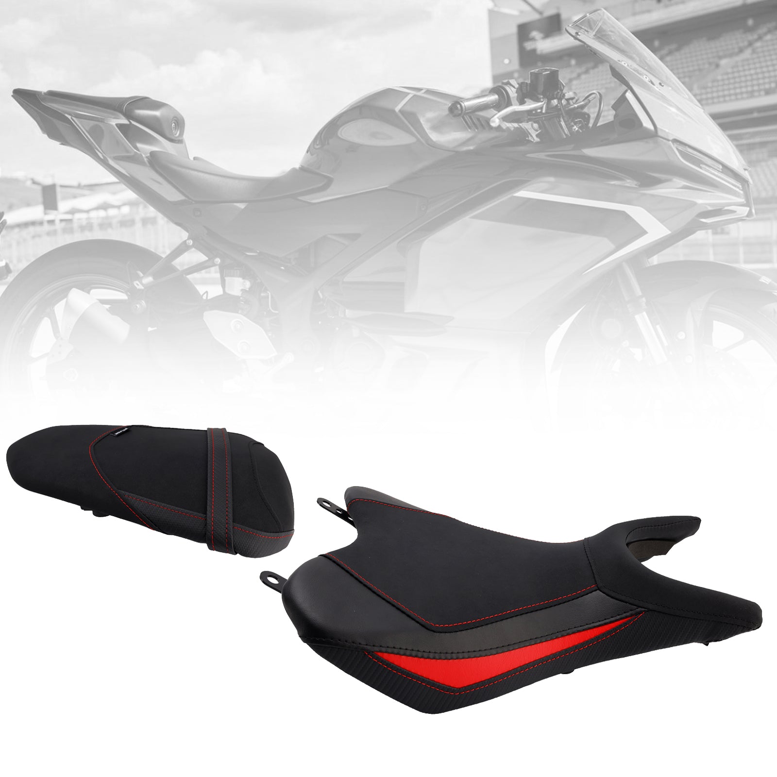 Driver&Passenger Seat Rear Cushion Red For Yamaha Yzf-R3 2025- Mt-03 2025-