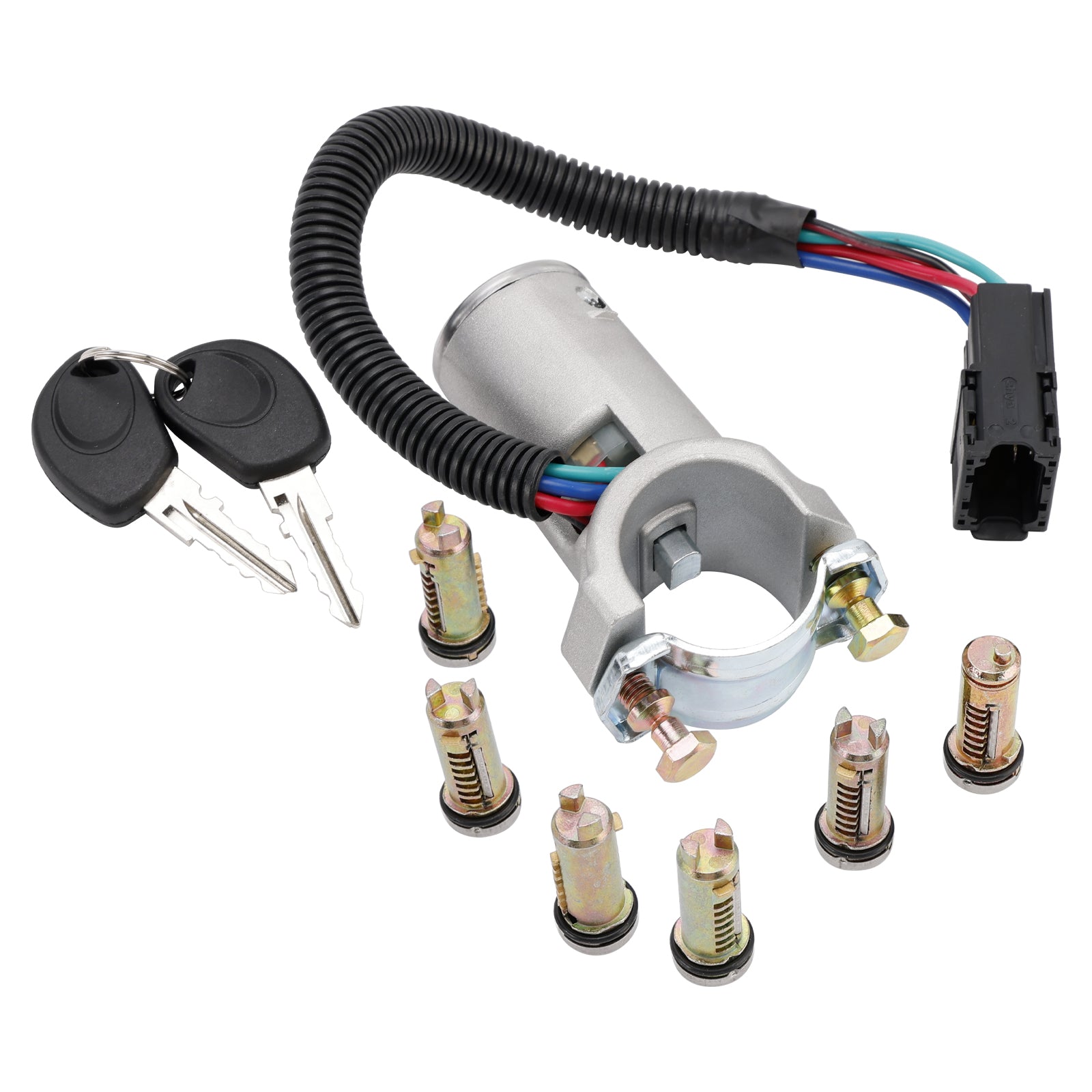 Ignition lock + 6x locking cylinder + key 2996075 For Iveco Daily 06-12