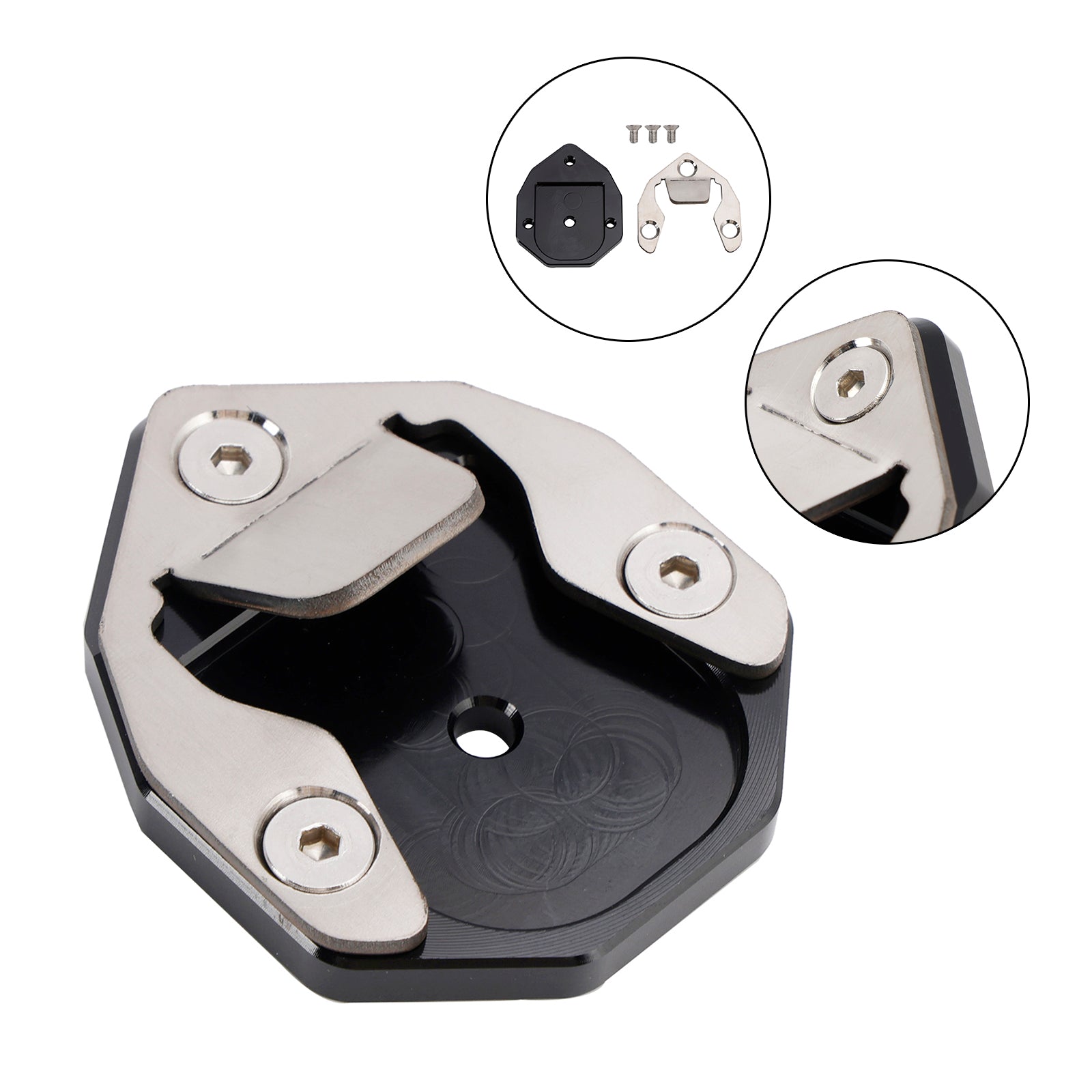 Kickstand Forstørrende platepute Fit for Himalayan 2018-2023 SCRAM 411 2021-2023