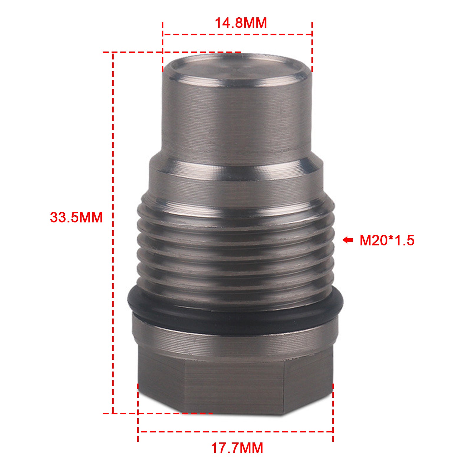 Válvula de tapón de riel de combustible de carrera para Chevy 6.6l Duramax 05-10 para Dodge 6.7l Cummins