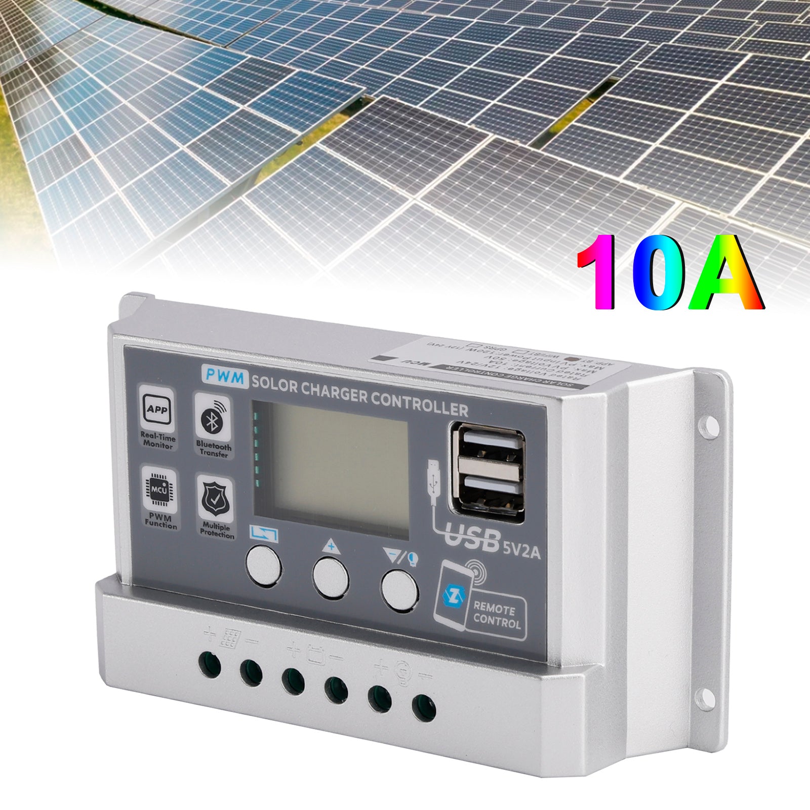 10A-60A PWM zonnecontroller Mobiele APP Intelligente bediening zonnecontroller