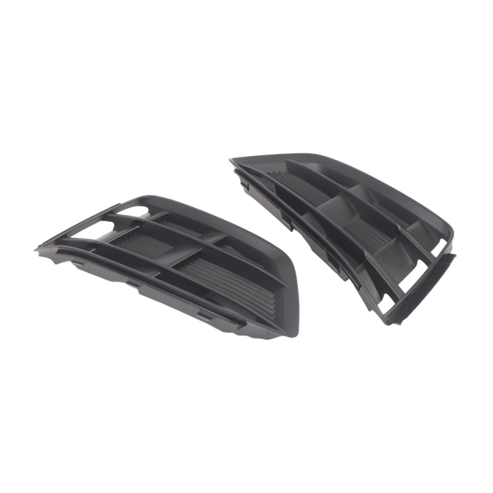 Black Front Bumper Fog Light Grille Grill Cover Bezel Fit Audi A5 2017-2019