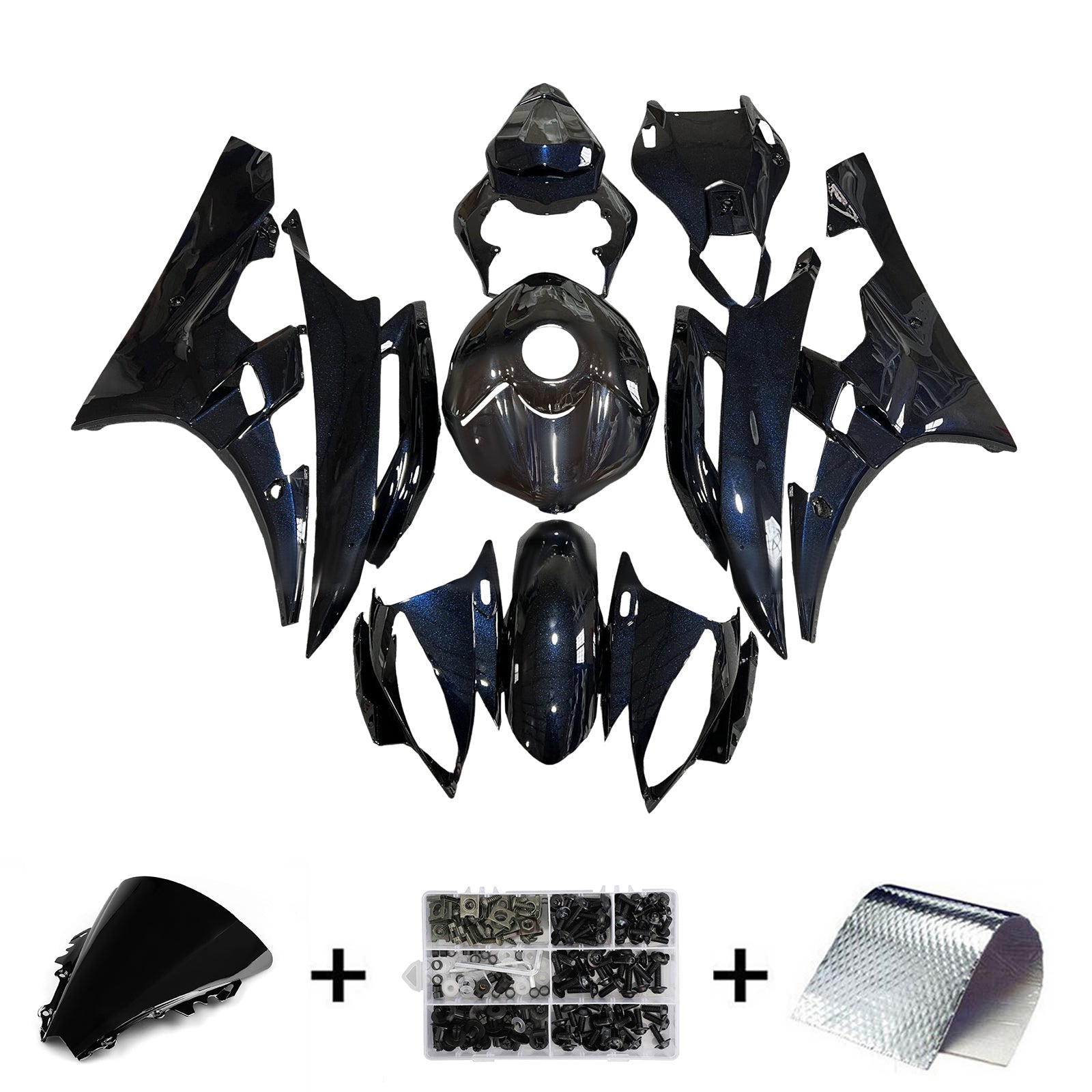 Kit de carénage d'injection carrosserie plastique ABS pour Yamaha YZFR6 YZF-R6 2006-2007