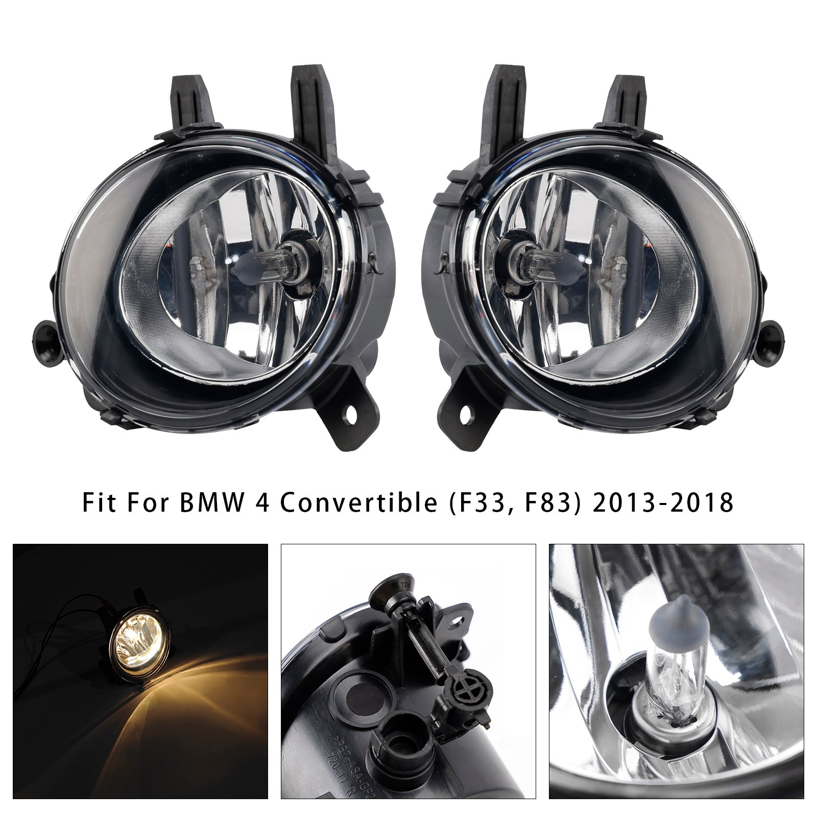 Luz de nevoeiro dianteiro de par com lâmpadas para BMW F20 F21 F30 F31 F80 2011-2019