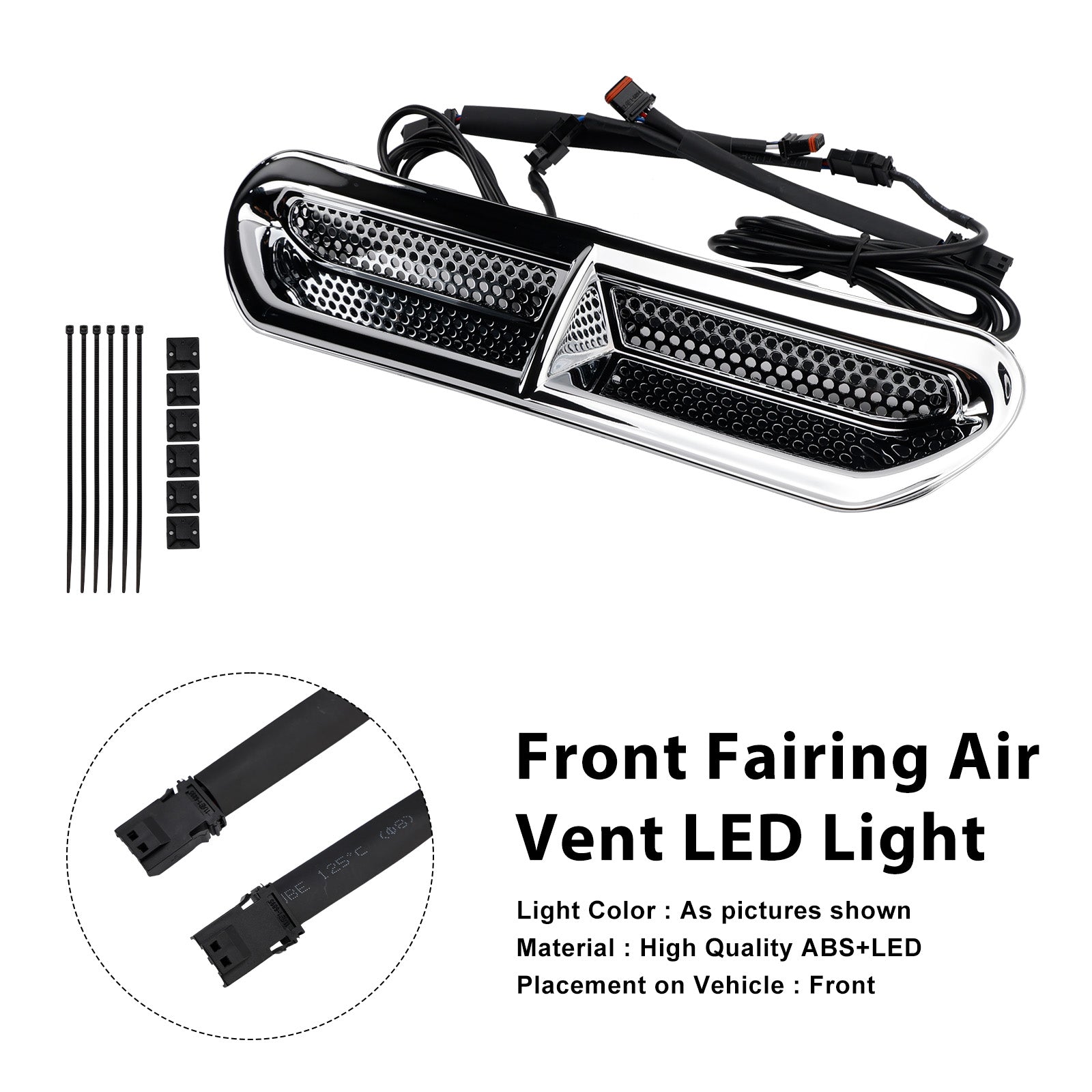 Front Fairing Air Vent LED Light For Touring Street Glide 2014-2024