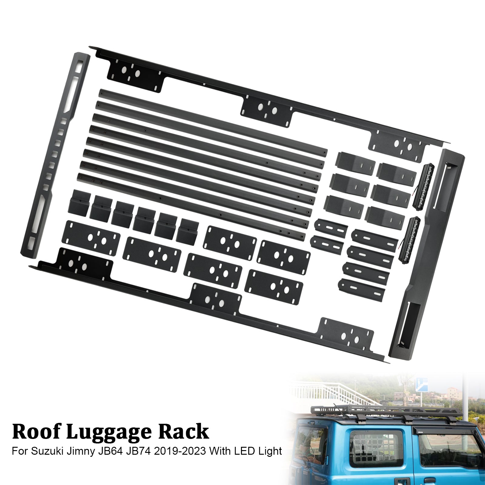 2019-2023 Suzuki Jimny met led-licht aluminium imperiaalbagagerek