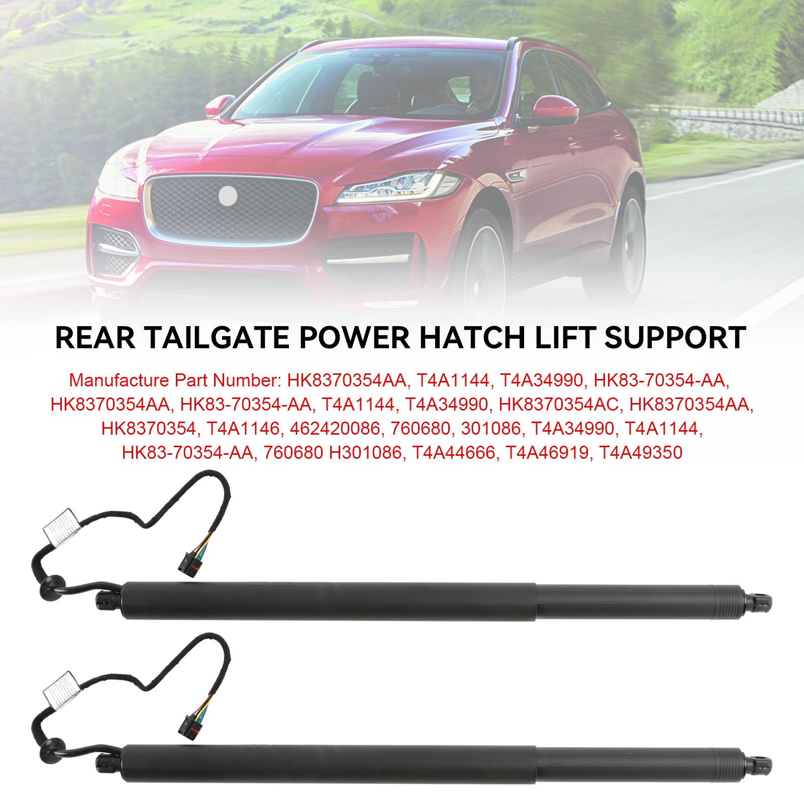2016-2018 Jaguar F-Pace X761 2pcs Struts de hayon électrique arrière HK8370354AA