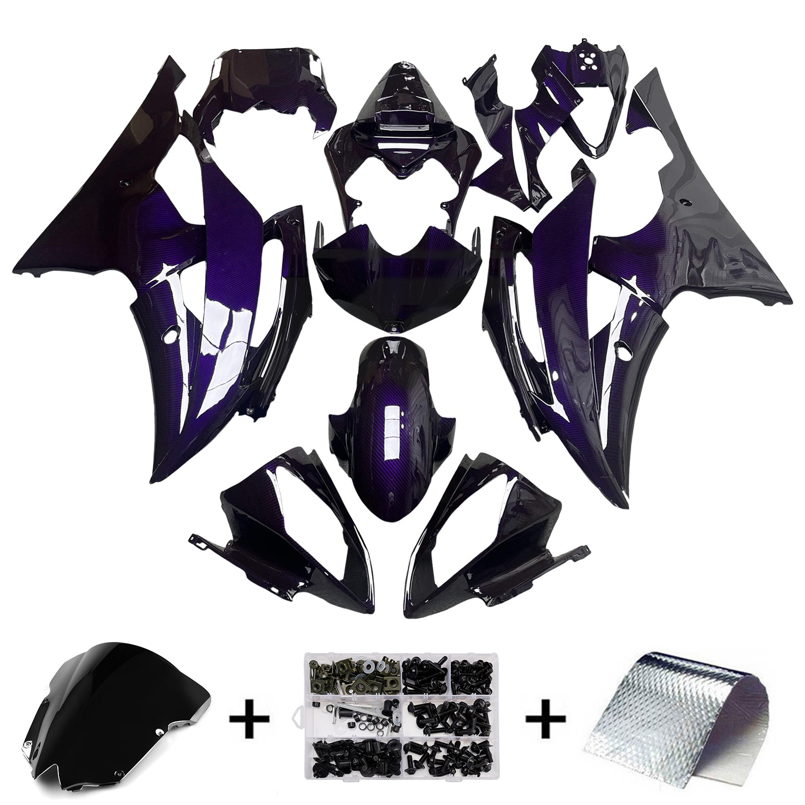 Kit de carénage d'injection carrosserie plastique ABS pour Yamaha YZFR6 YZF-R6 2008-2016