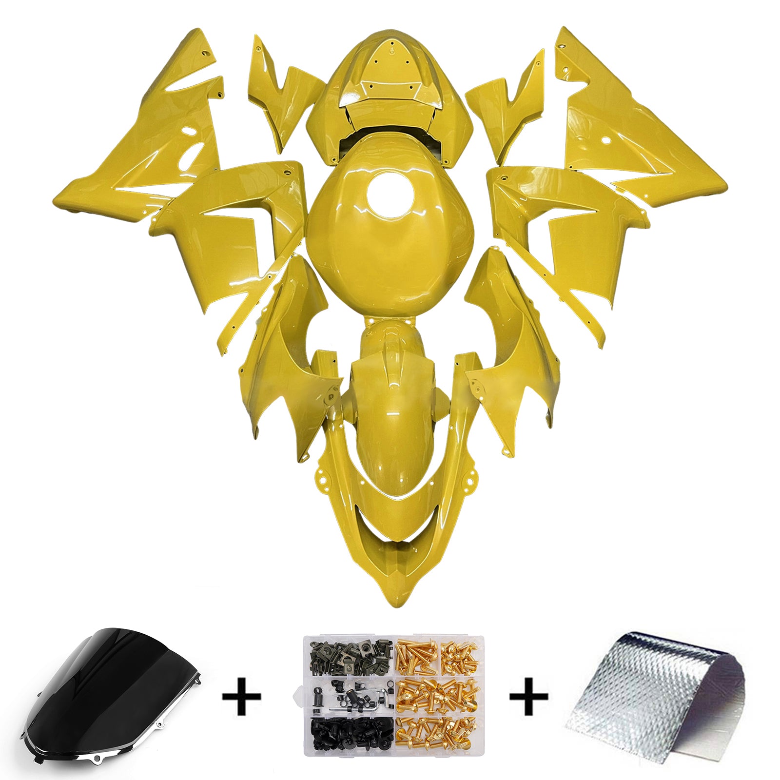 Injectiekuipset carrosserie kunststof ABS geschikt voor Kawasaki ZX10R 2004-2005