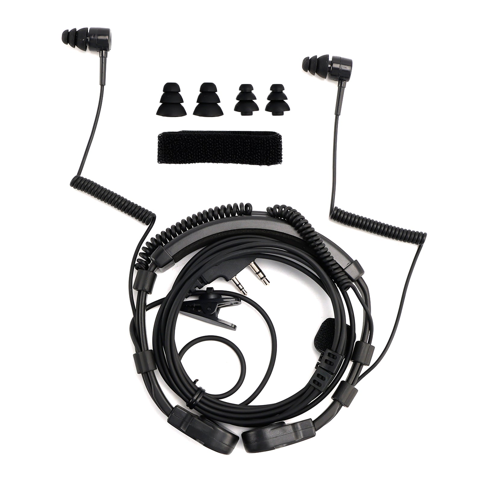 K-Head Télescopique Gorge Vibration Micro Casque pour TK-208 TK-220 TH-D7 TH-F6