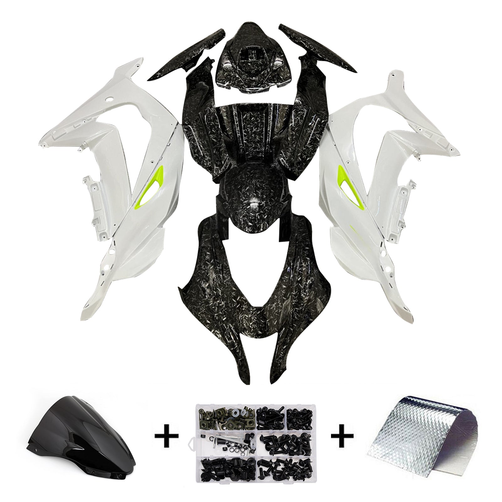 Kit de carenagem injeção ABS PLÁSTICO DE PLÁSTICOS ABS PARA KAWASAKI ZX10R 2016-2020