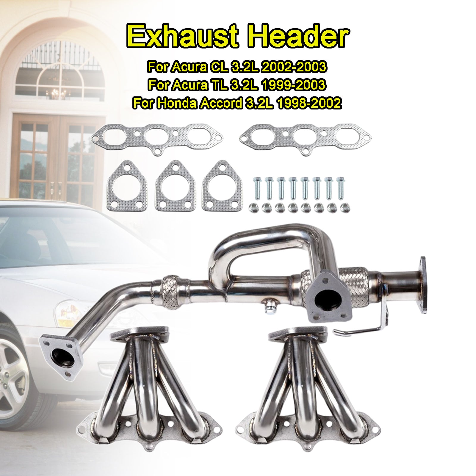 Exhaust Manifold Header Fit Acura CL 2002-2003 Fit Acura TL 3.2L 1999-2003