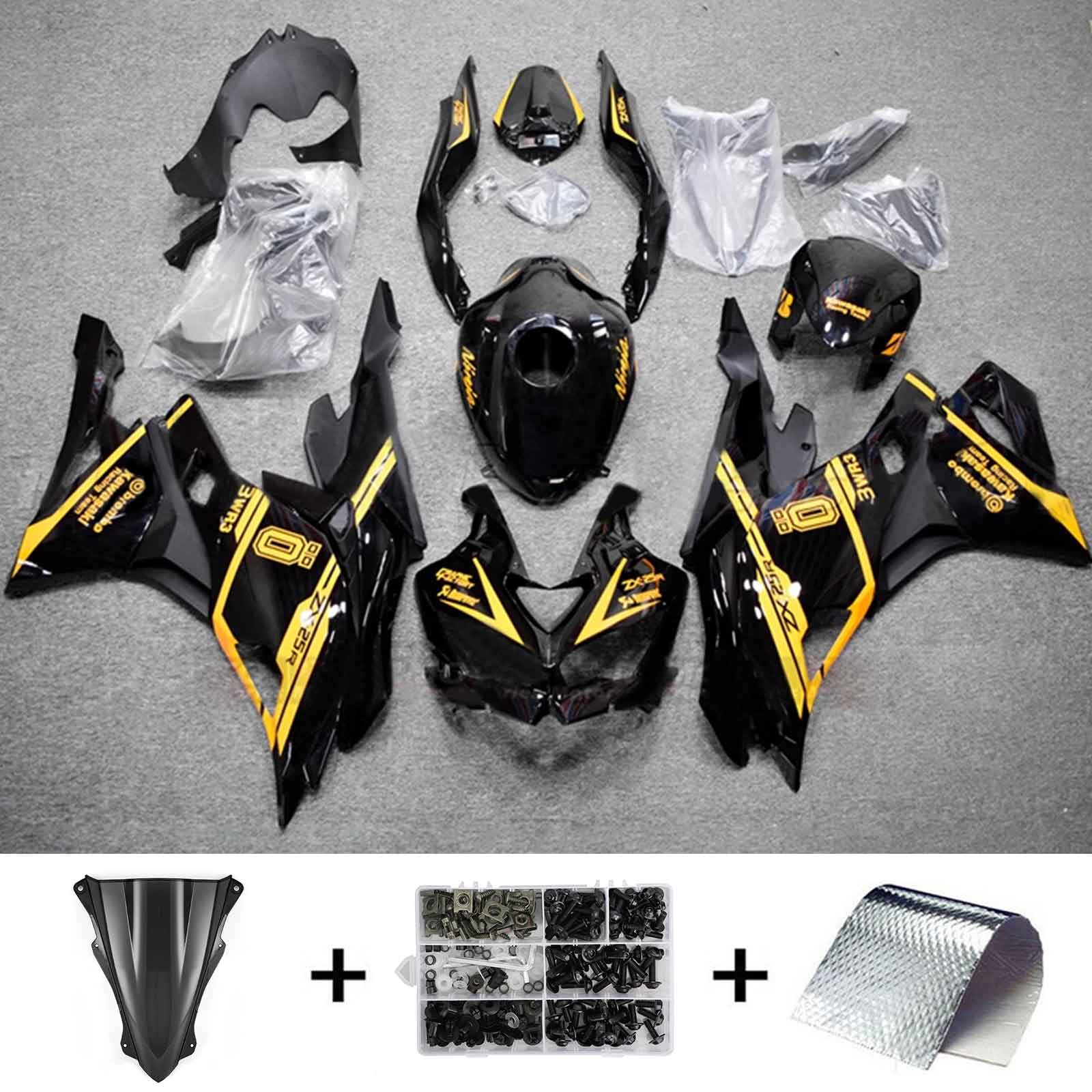 2019-2025 Kawasaki Ninja ZX-25R Amotopart Injection Fairing Kit Bodywork ABS #104