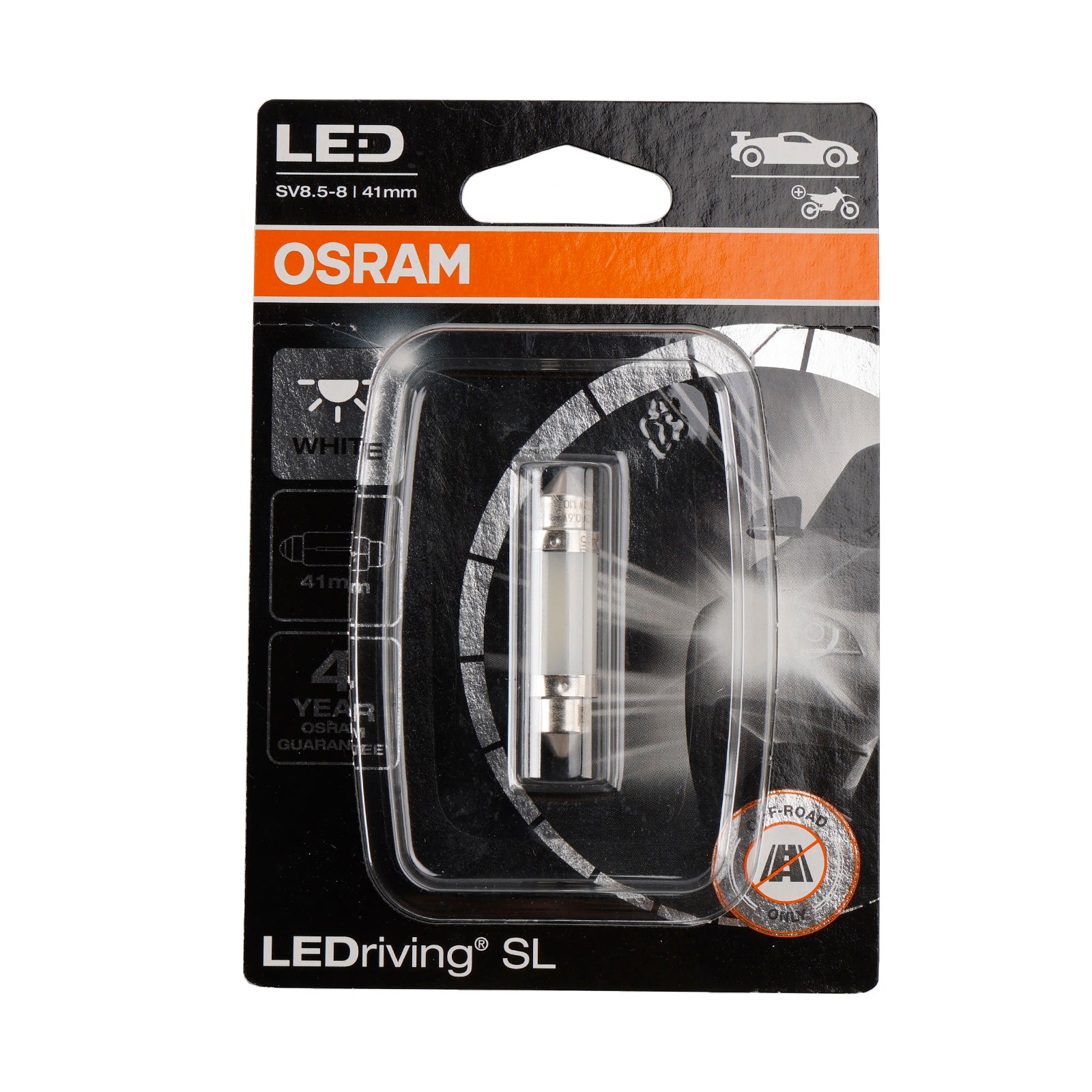 LEDRIVA LUZ DO CARRO SL C5W 6413DWP 41mm 12V 0,6W 6000K para osram