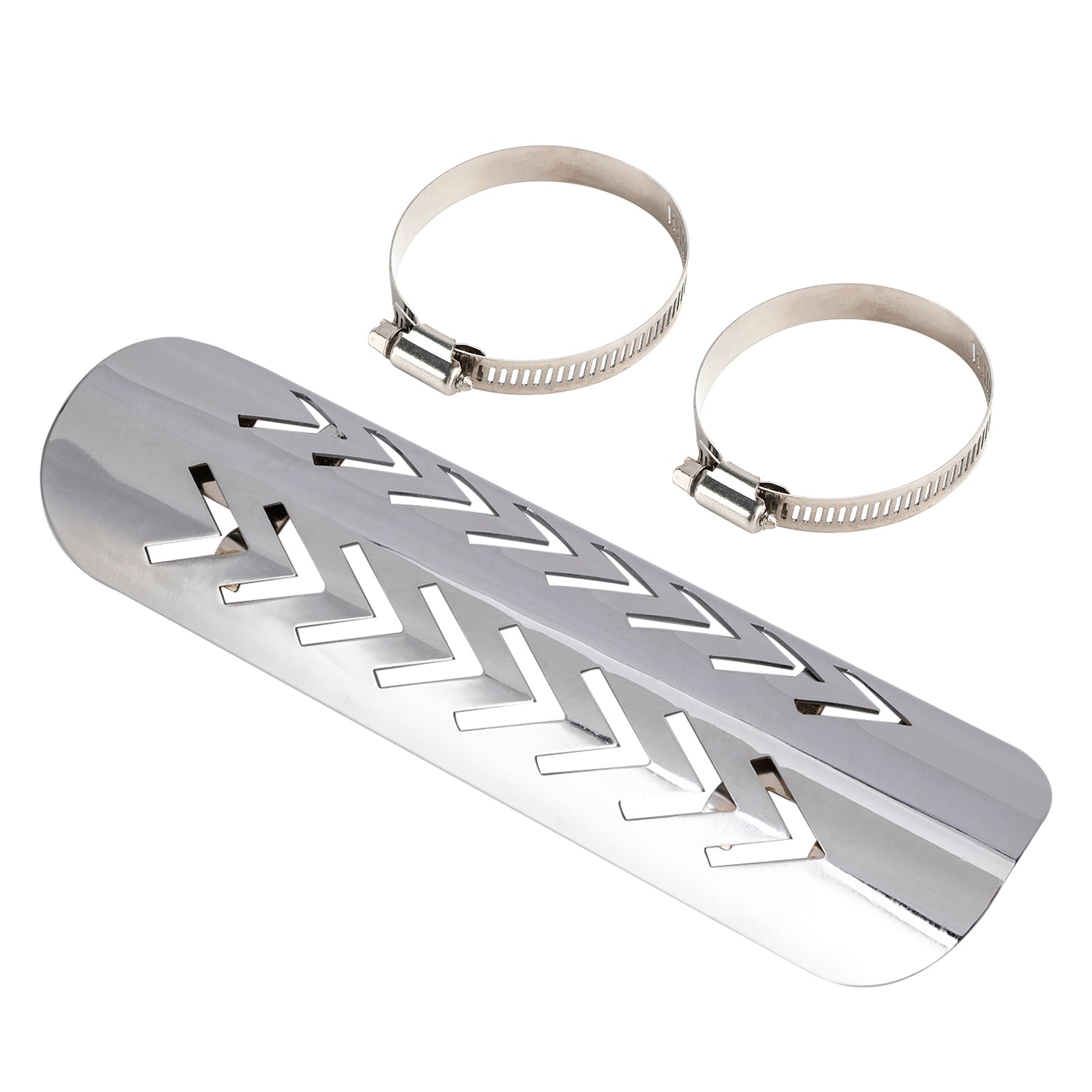 Oceľový výfukový tlmič potrubie Teplo deflektor chróm pre motocykel Secootter zatemnený