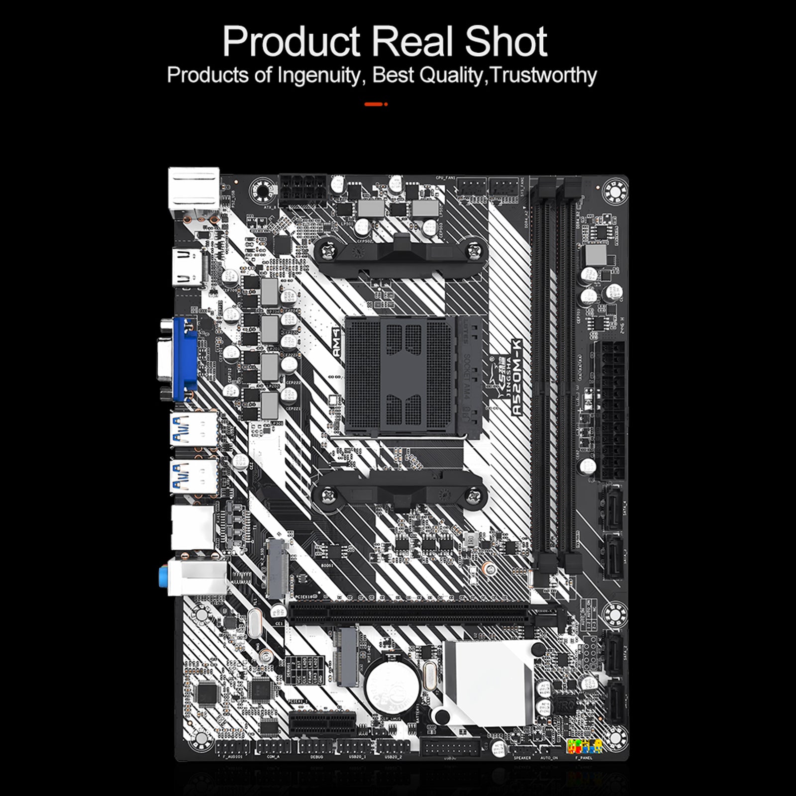 A520M-K Desktopcomputer Moederbord AM4 Dual Protocol M.2 harde schijf Bluetooth