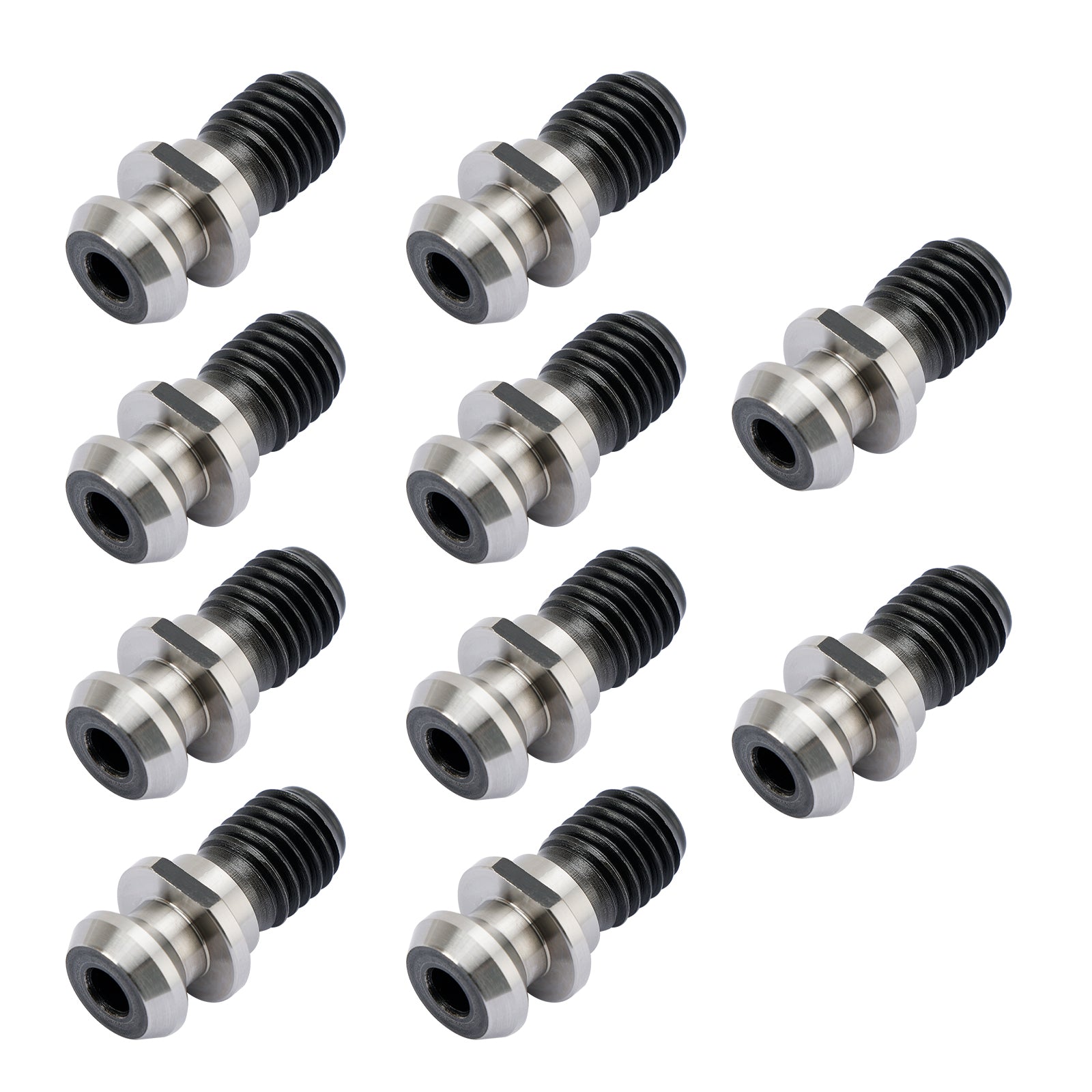 10 Pcs CAT40 45掳 0.740" Pull Stud Retention Knob Fits Mazak Fadal CNC Silver