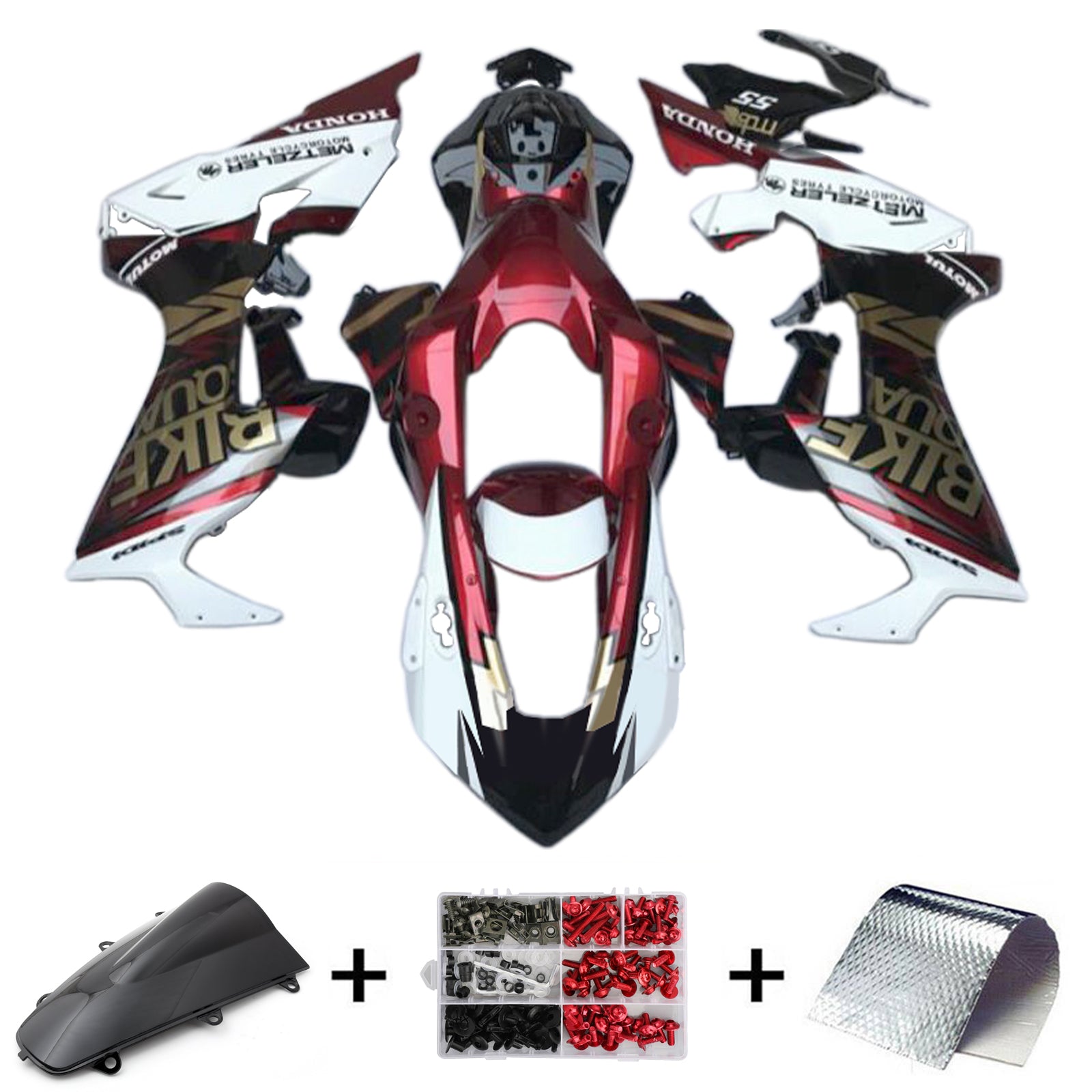 2017-2023 Honda CBR1000RR-injektionsmässa kit Bodywork Plastic ABS