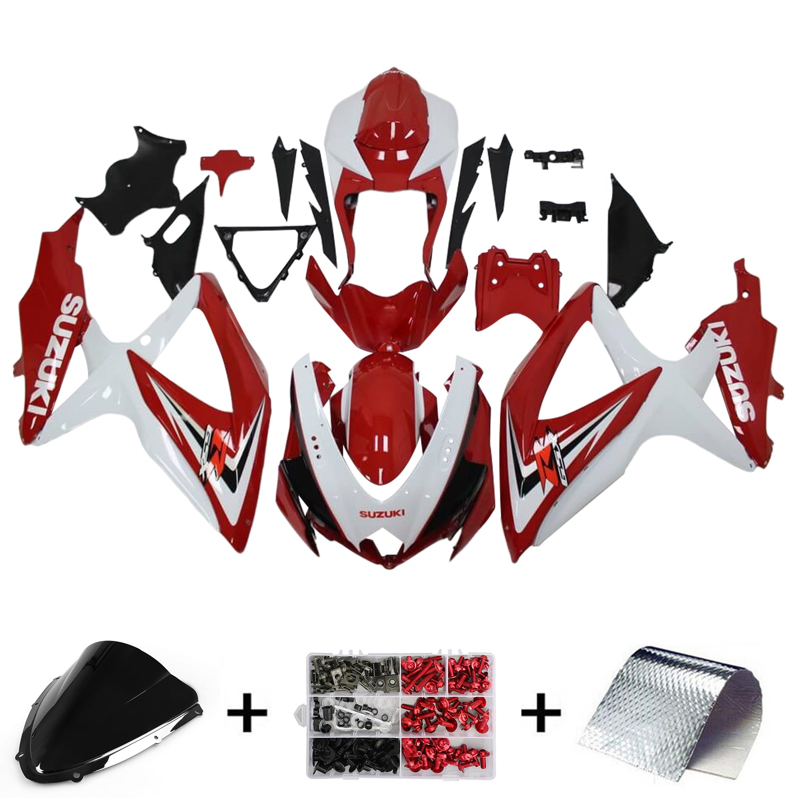 2008-2010 Suzuki GSXR 600/750 K8 Injeksjon Fairing Kit karosseri plast abs ABS