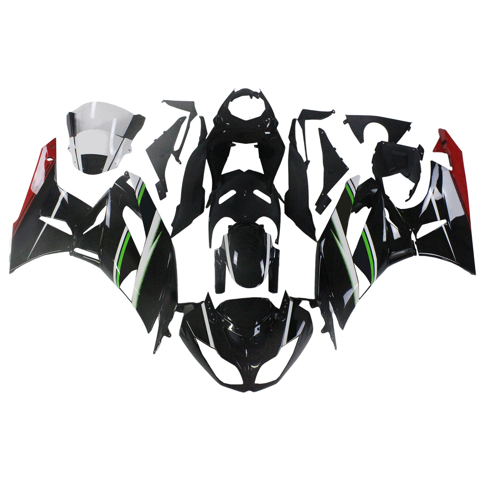 Injection Fairing Kit Bodywork Plastic ABS fit For Kawasaki ZX6R 636 2009-2012