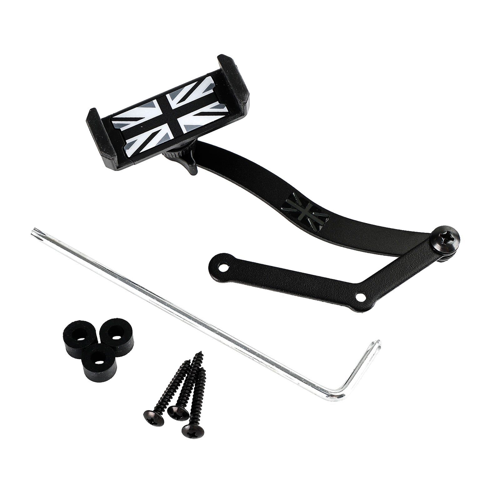 360 ° rotatie auto mobiele telefoonhouder voor Mini Cooper R50 R52 R53 grijs