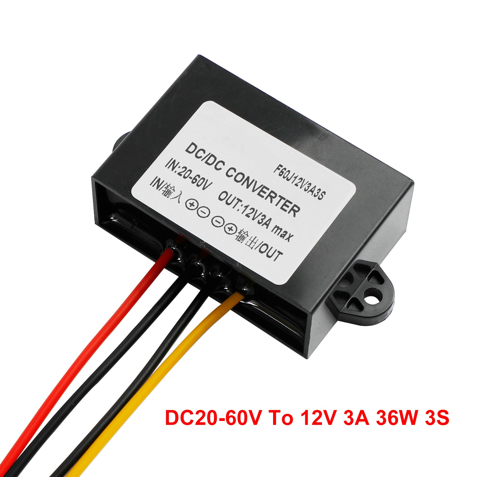 Transformateur d'alimentation régulateur de convertisseur DC 20-60V à DC12V 3A 36W