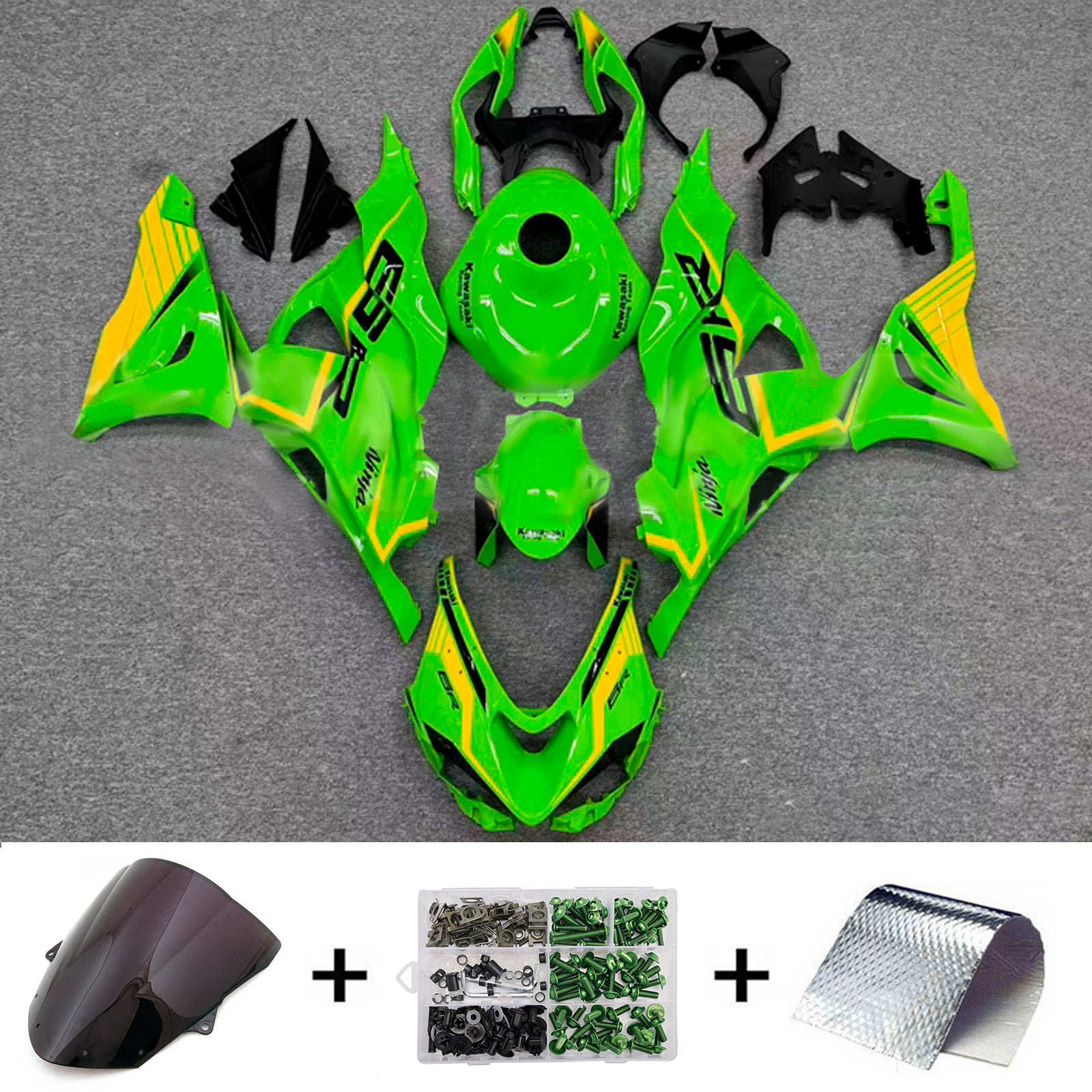 Kit carenatura iniezione carrozzeria in plastica ABS adatta per Kawasaki ZX-6R 2024-2025