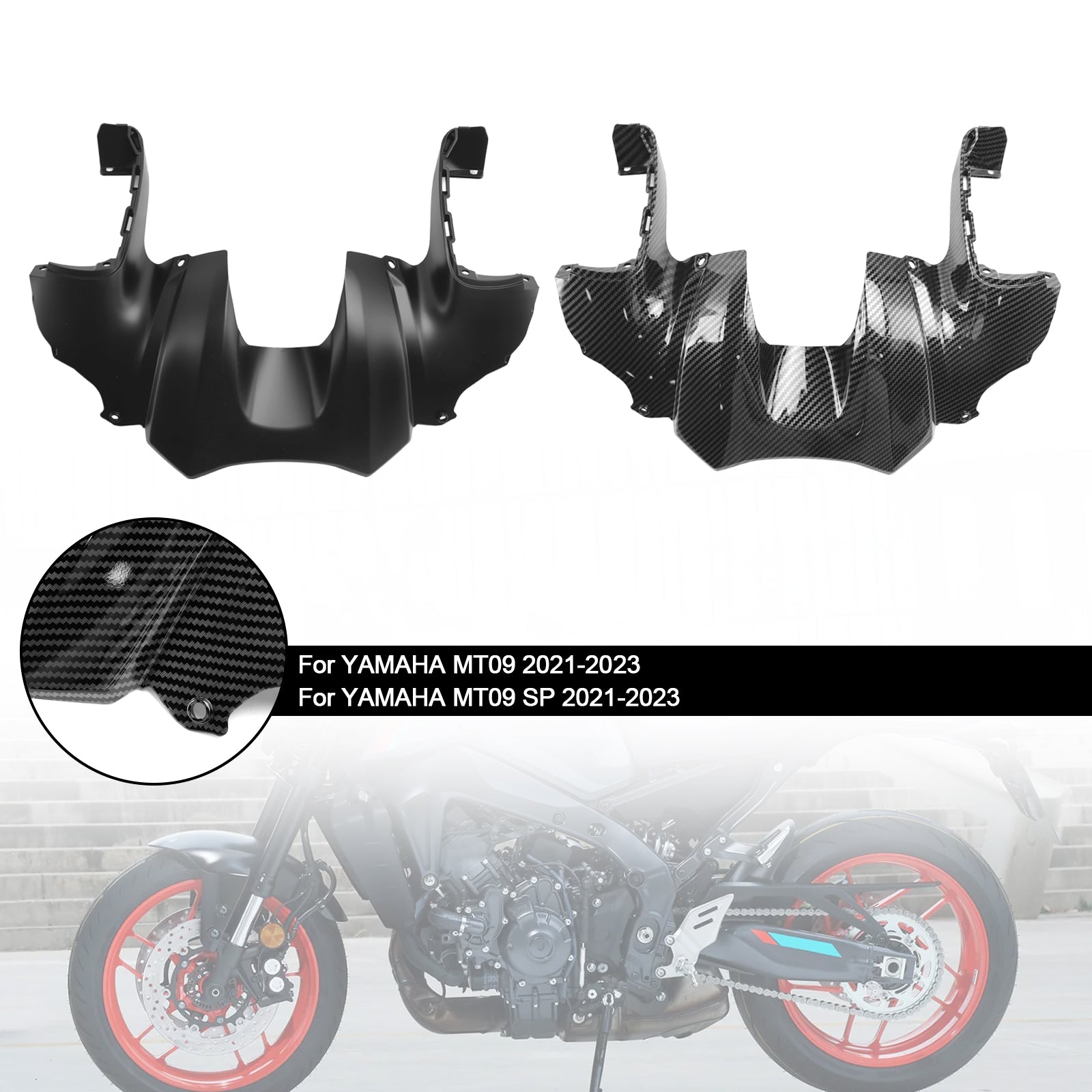2021-2023 YAMAHA MT-09 MT09 SP Carénage du couvercle de la boîte à air du réservoir avant