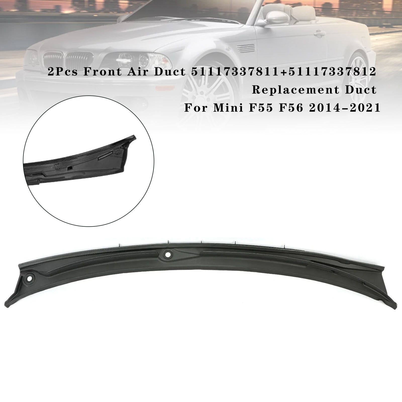 1997-2000 BMW 328i Lower Motor Cowl Cover-Windshield Wiper Grille 51718208483