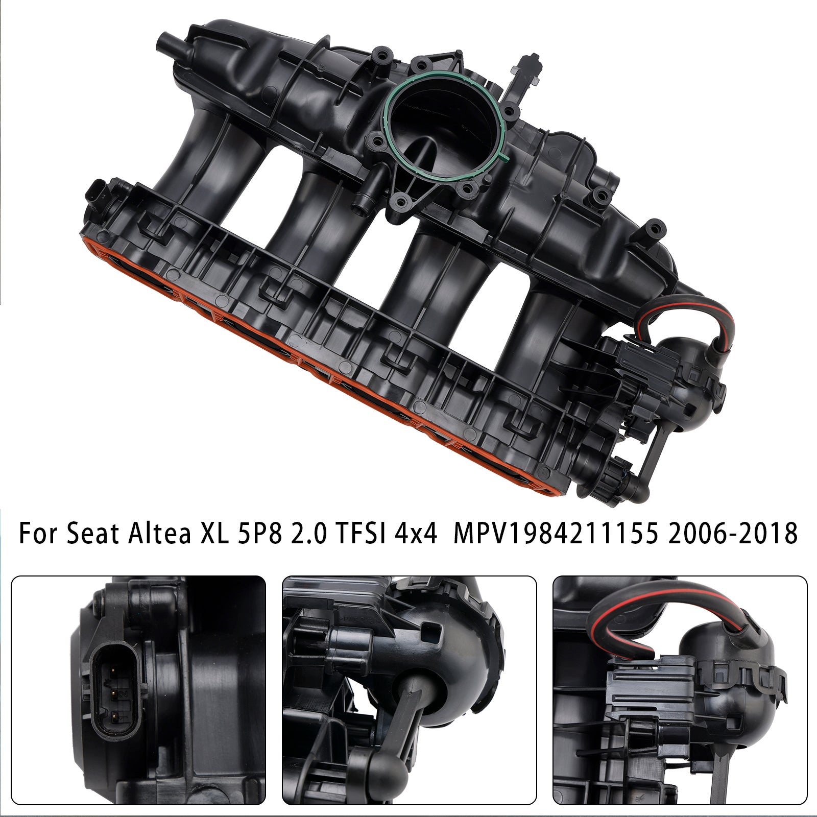 2008-2013 Volkswagen Jetta CBFA o CCTA motor Entrada de aire Colector de admisión 06J133201BD