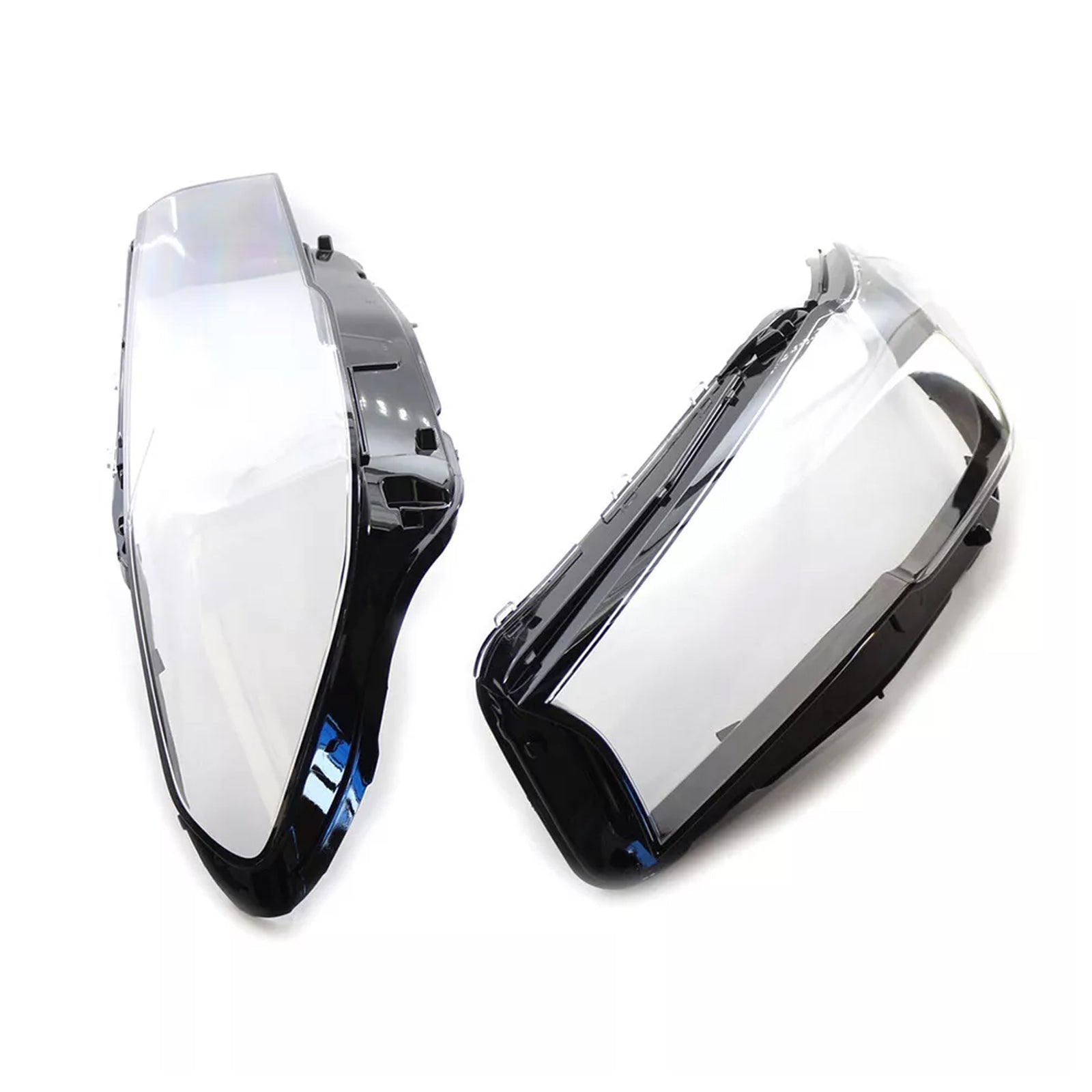 2PCS Headlight Headlamp Lens Cover Shell For BMW 5 SERIES G30 G38 2020-2022