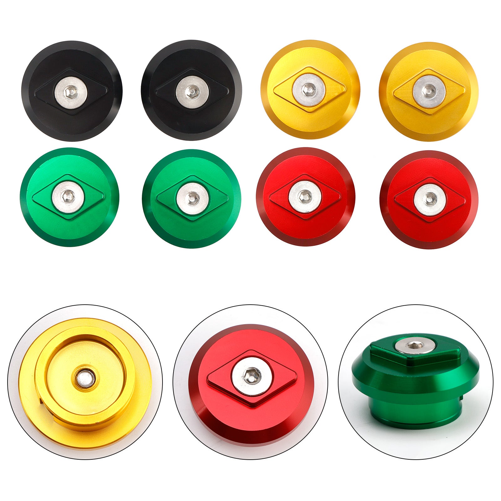 PAIRE DE BOUCHONS DE CADRE EN ALUMINIUM POUR KAWASAKI NINJA 500 2024 2025