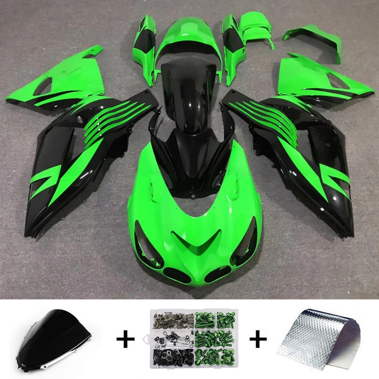 Injection Fairing Kit Bodywork fit For Kawasaki ZX14R ZZR1400 2006-2011