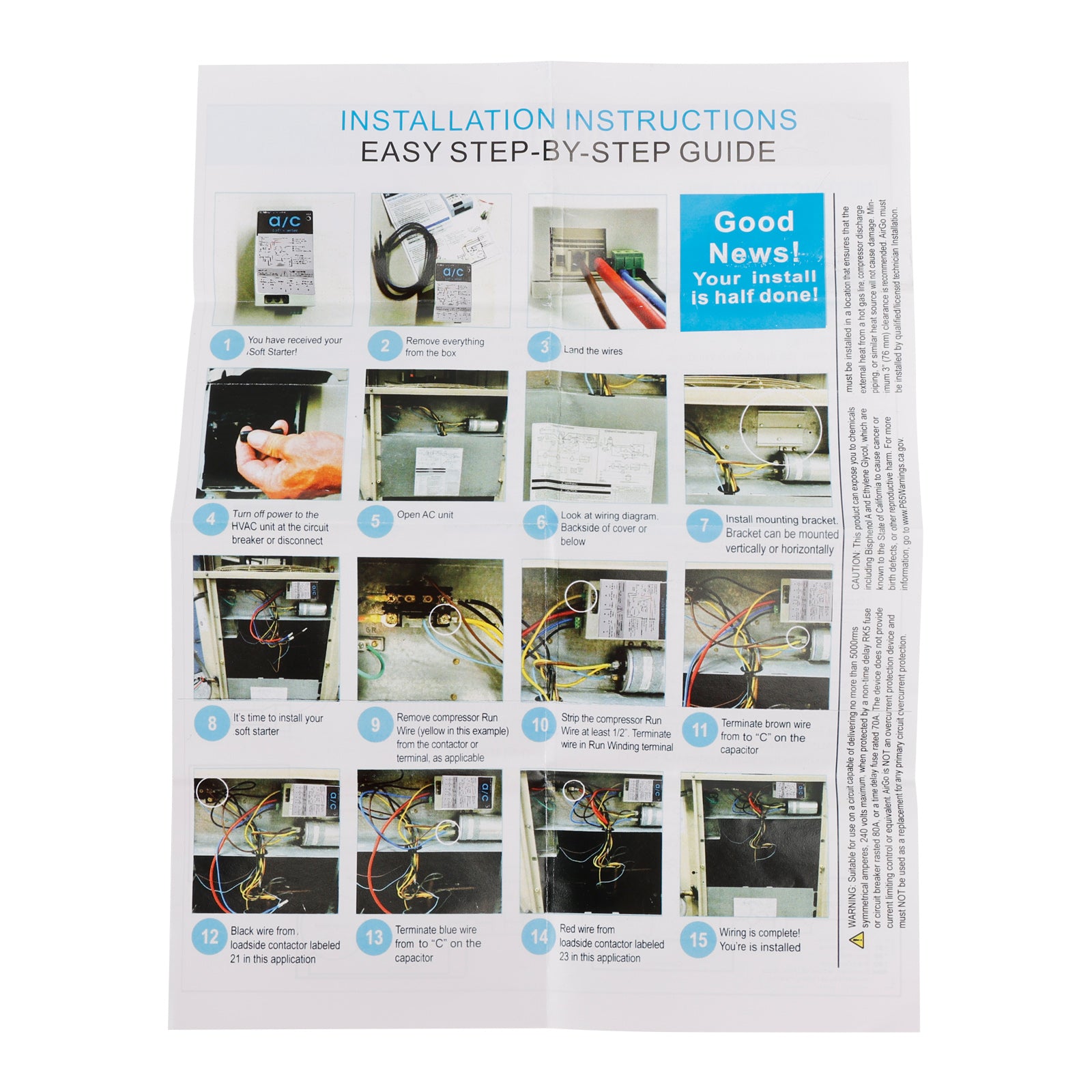 Proteção do motor reverso de partida suave AC (kit de instalação 16-32A +)