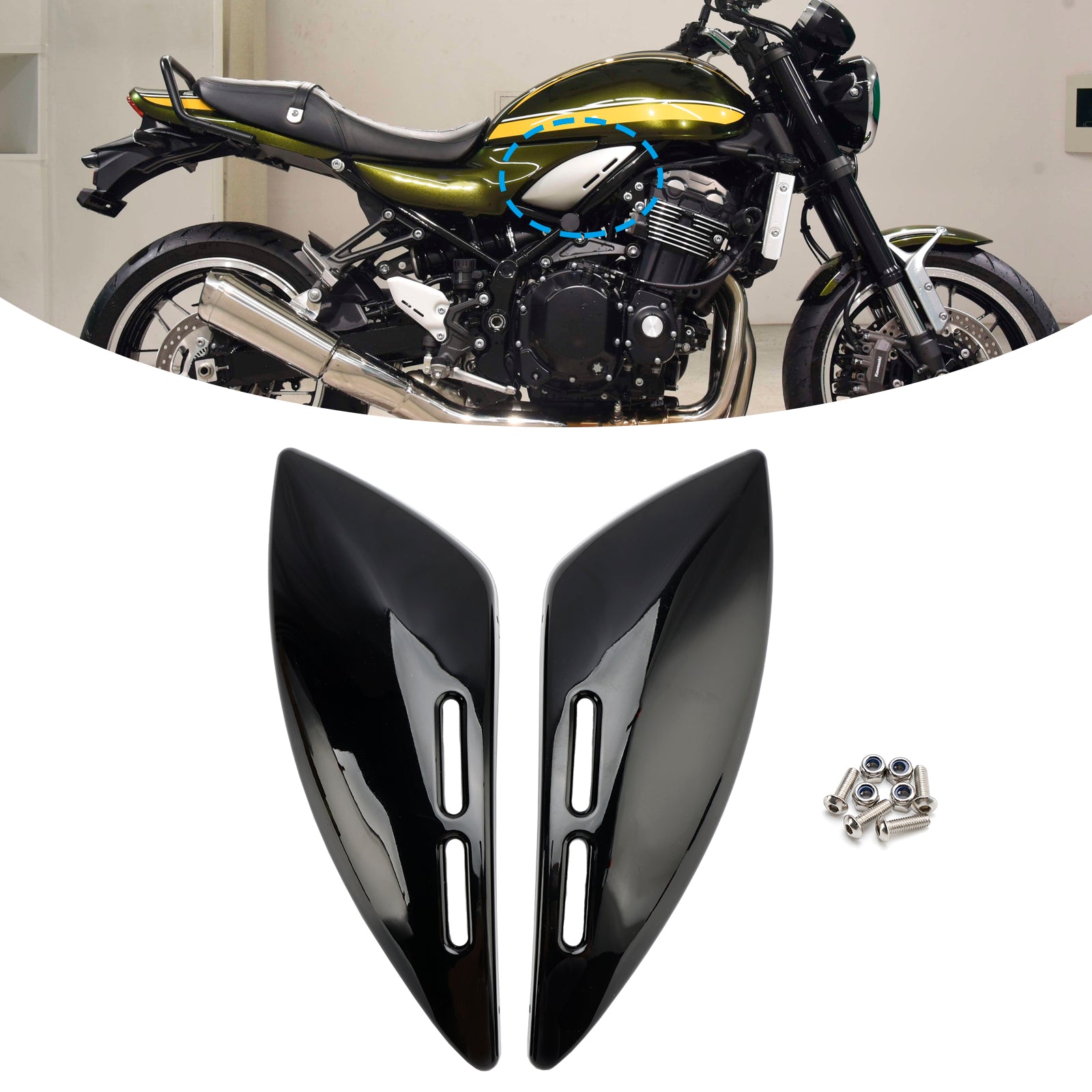 2018-2024 Kawasaki Z900RS Gas Tank Side Cover Panel Fairing Cowl