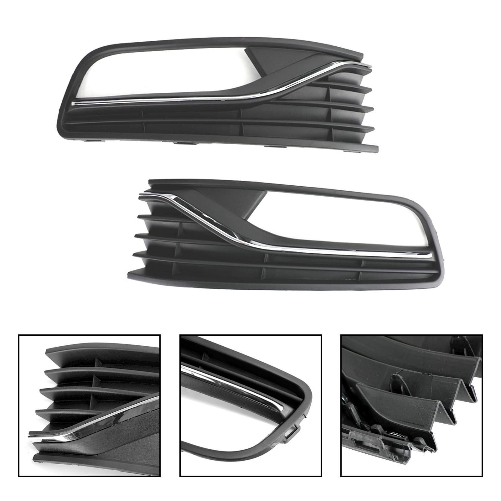 Par Front Bumper Fog Light Cover Grill Grille Fit VW Polo 6R 2014 2015 2016 2017 Bil Accessorie